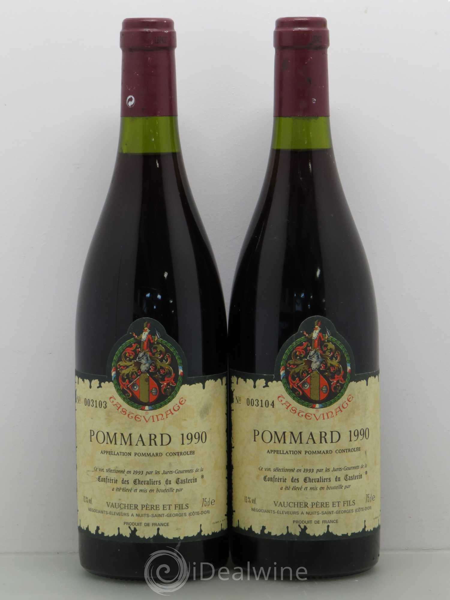 Pommard Vaucher Père et fils 1990 - Posten von 2 Flaschen - 0