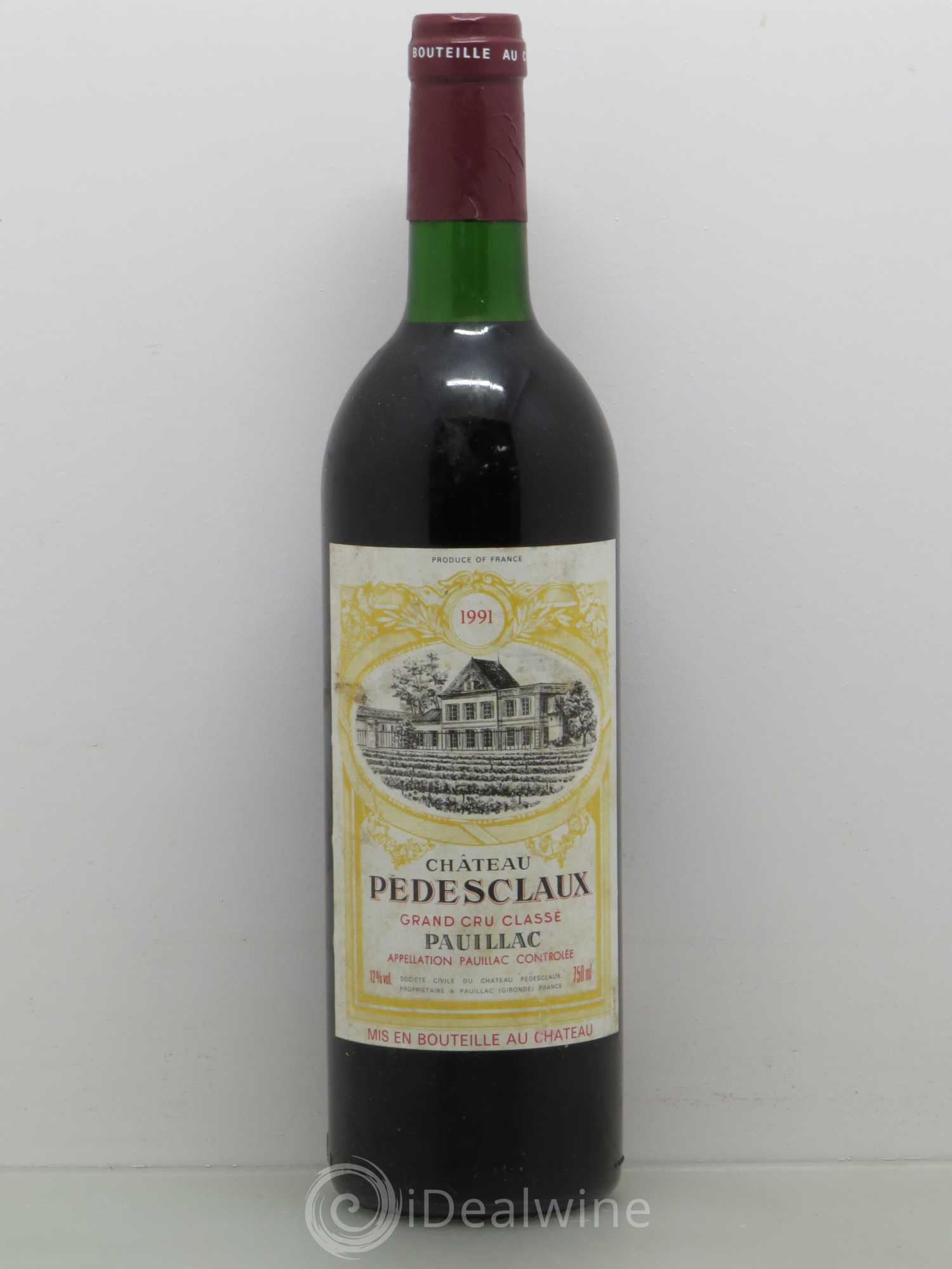 Château Pedesclaux 5ème Grand Cru Classé 1991 - Lot de 1 bouteille - 0