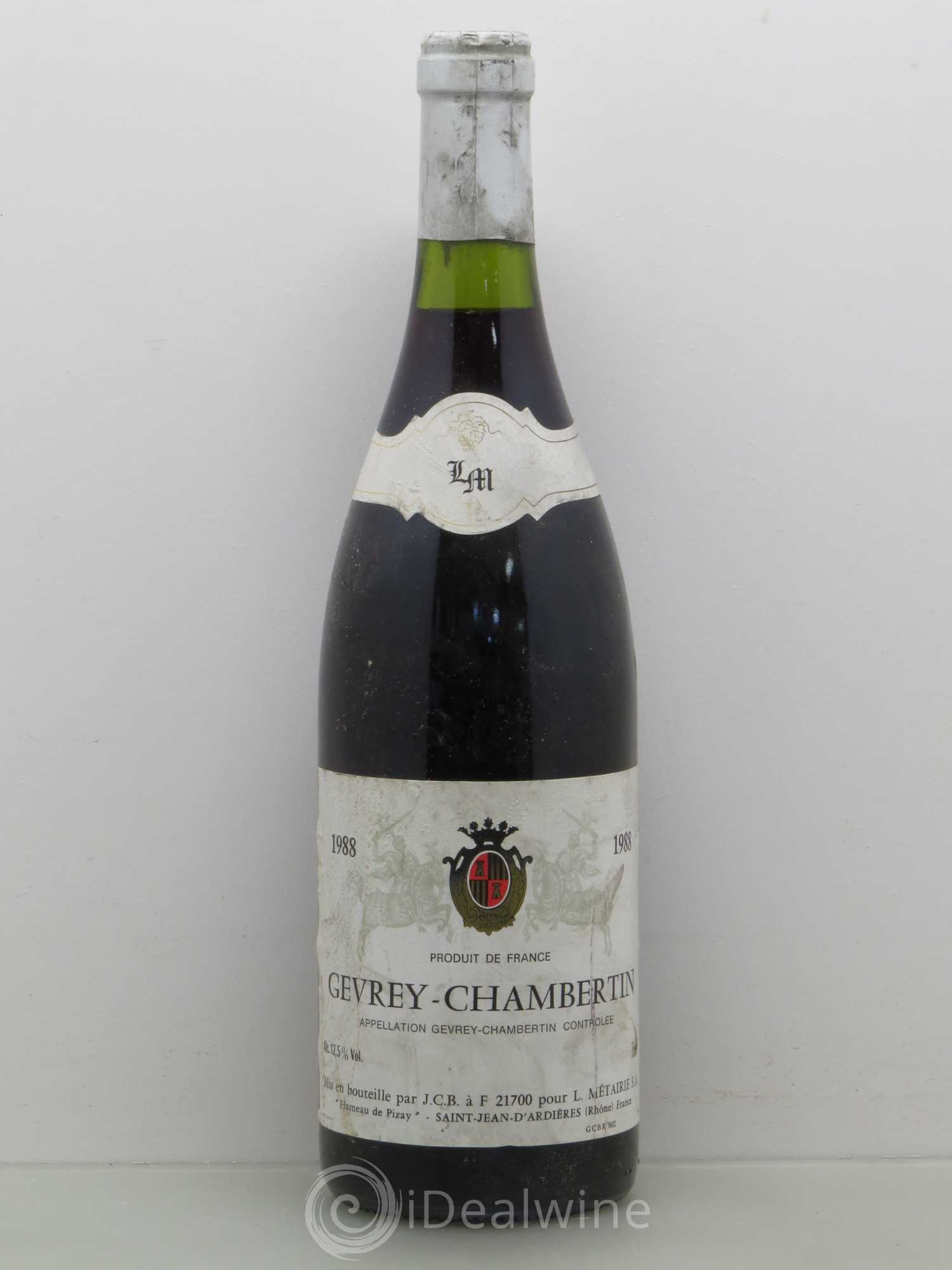 Gevrey-Chambertin L. Maitairie Hameau De Pizay 1988 - Lot de 1 bouteille - 0