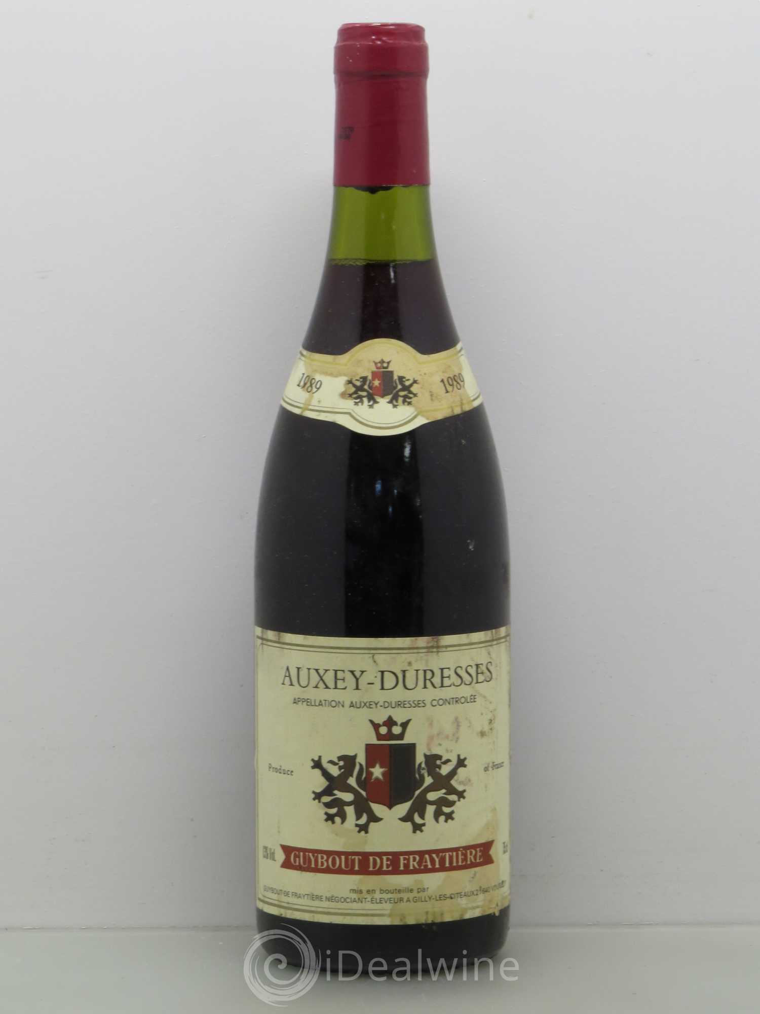 Auxey-Duresses Guy De Fraytiere 1989 - Posten von 1 Flasche - 0