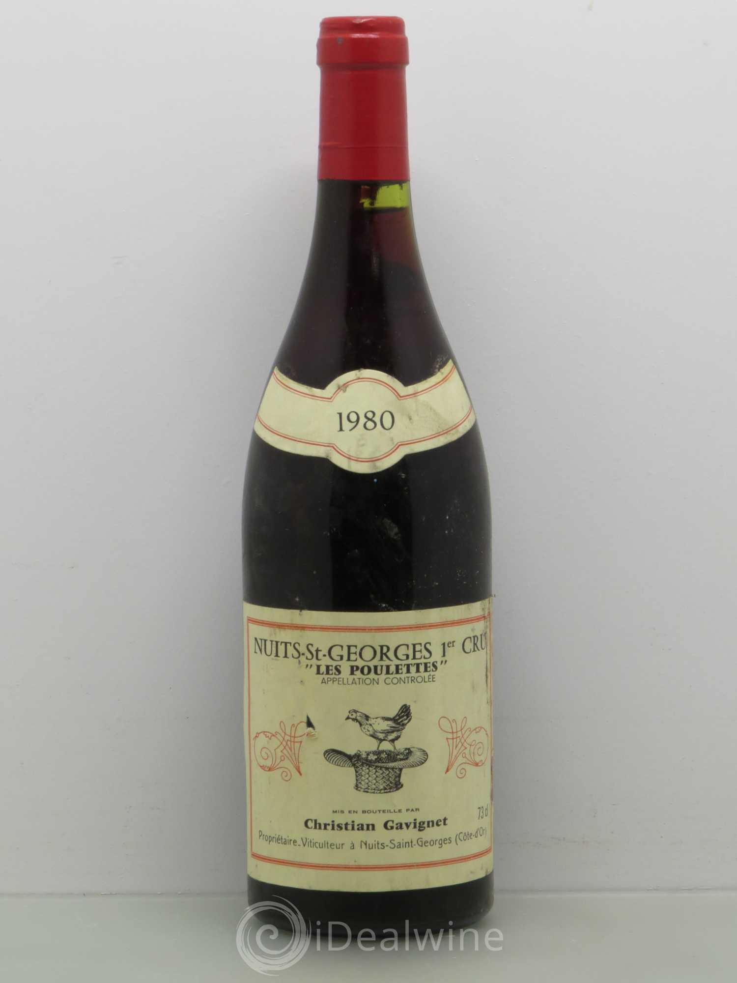 Nuits-Saint-Georges 1er Cru Les Poulettes Christian Gavignet 1980 - Posten von 1 Flasche - 0