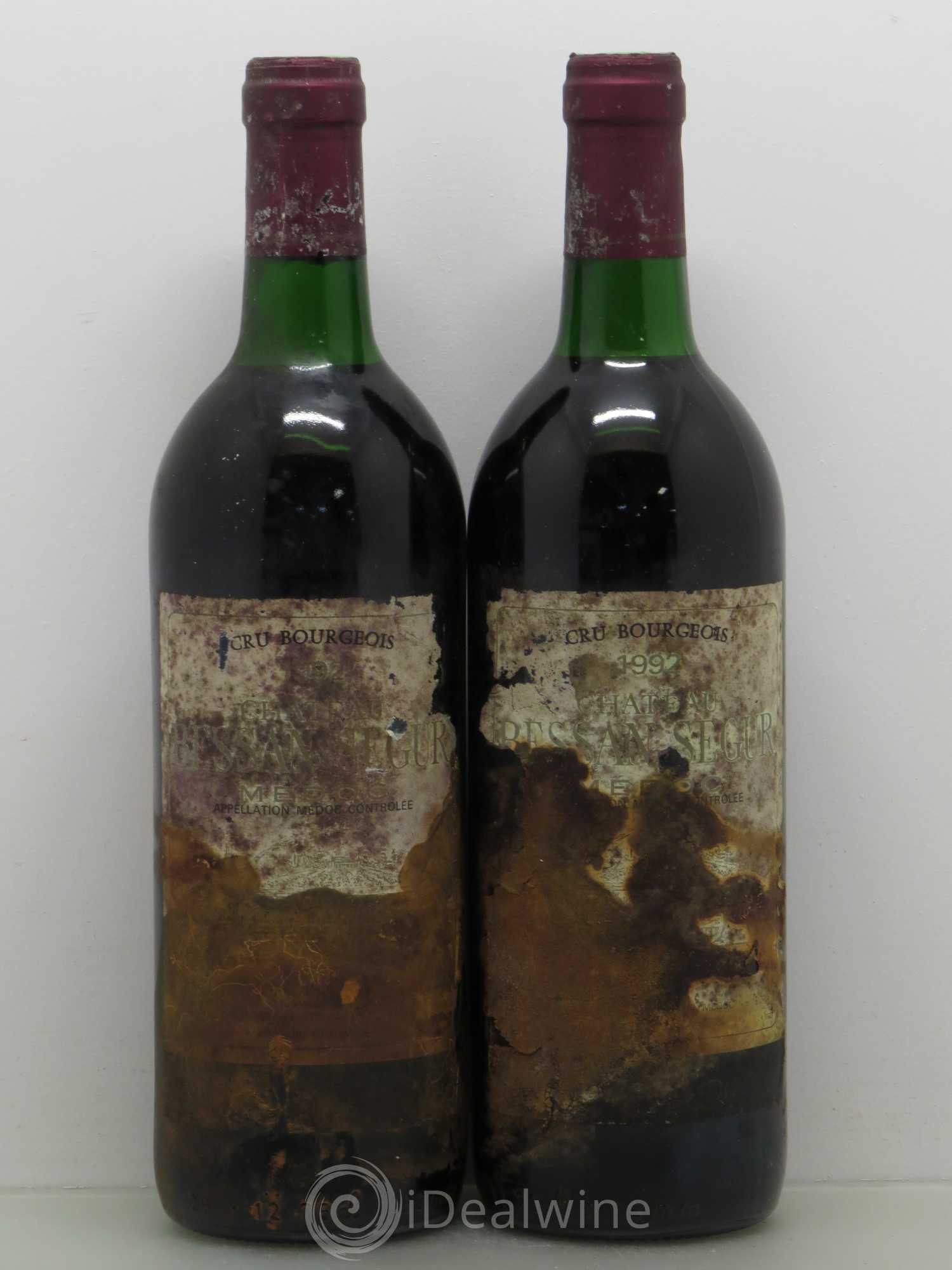 Médoc Château Bessan Segur 1992 - Lot of 4 bottles - 2