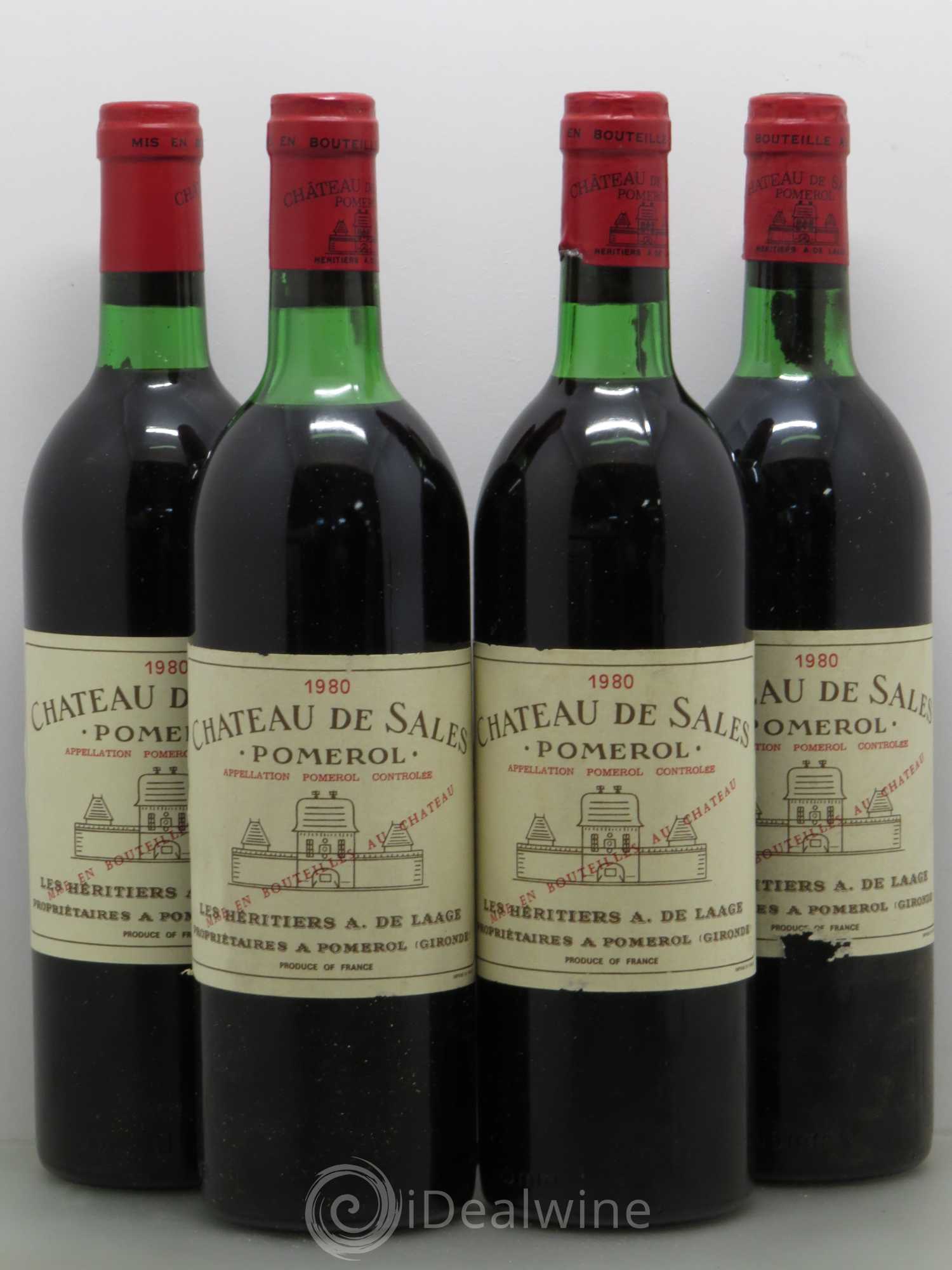 Château de Sales 1980 - Lot de 4 bouteilles - 0