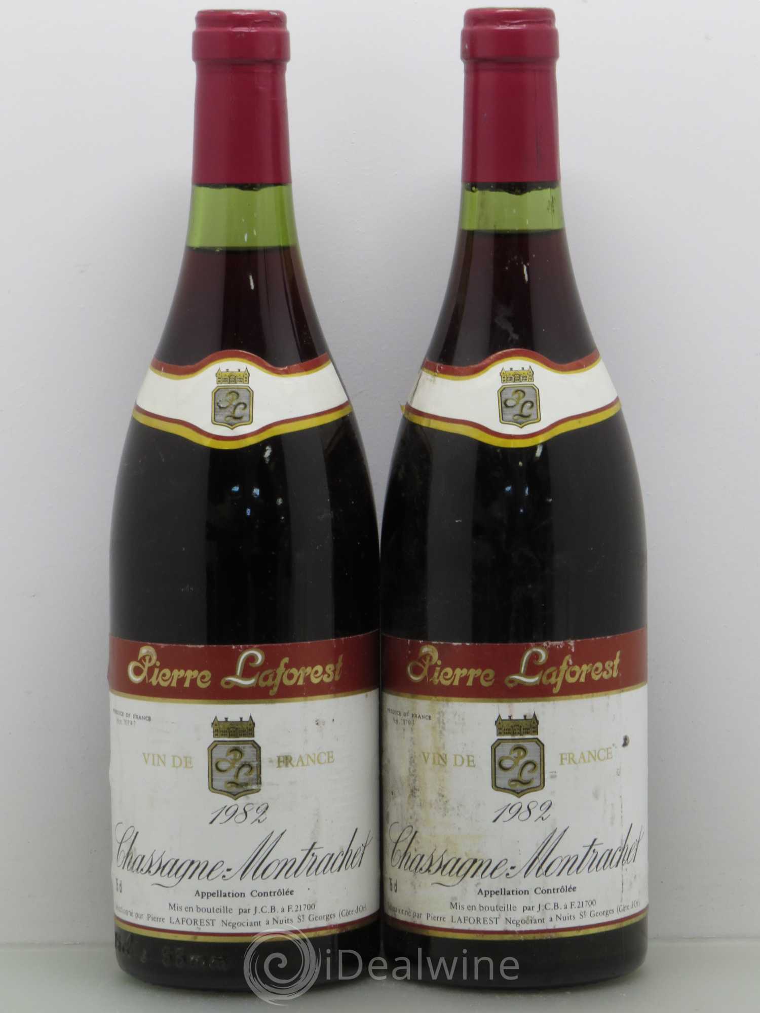 Chassagne-Montrachet Pierre Laforest 1982 - Lot de 2 bouteilles - 0