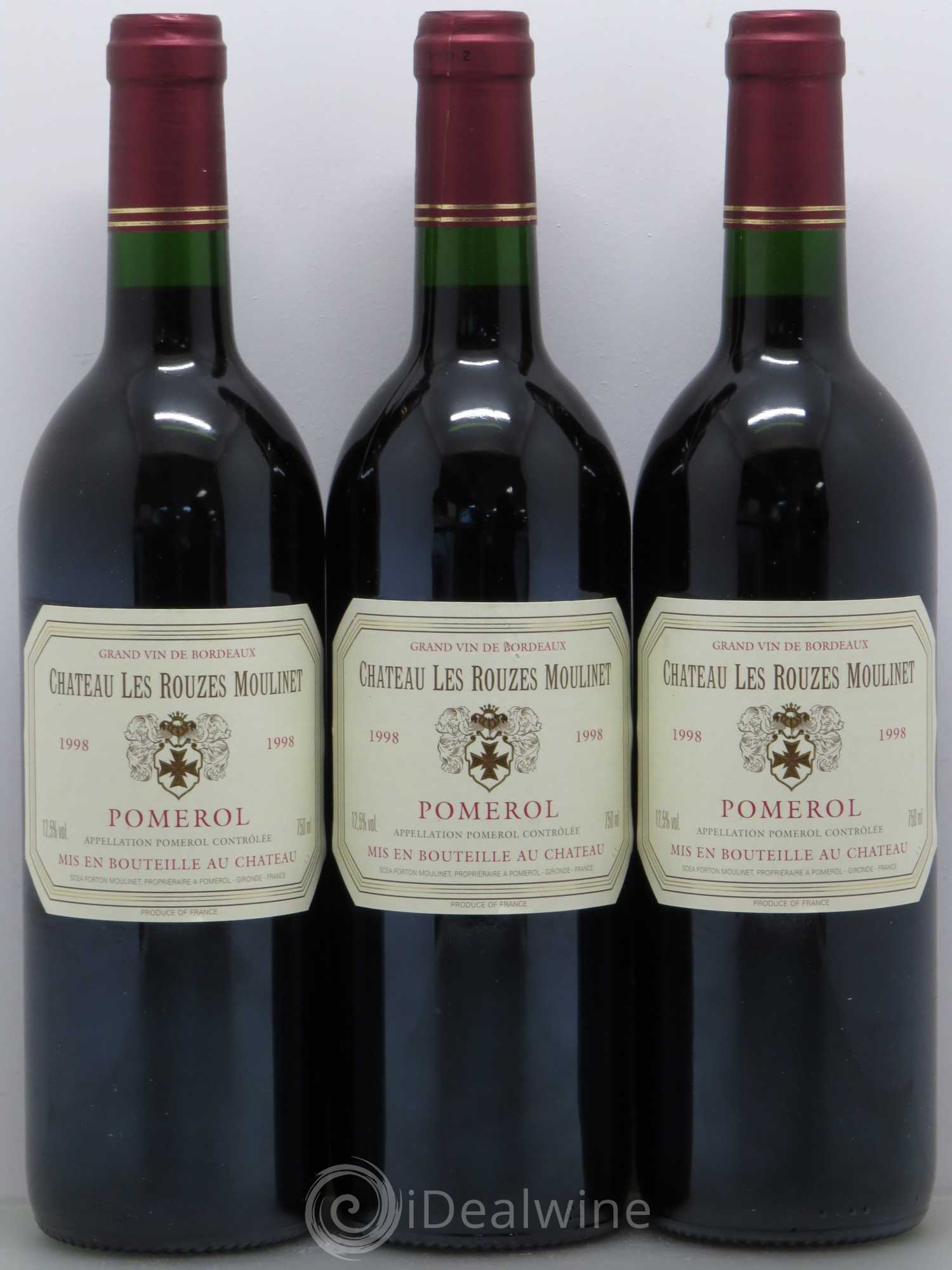 Pomerol Château Rouze Moulinet 1998 - Lot de 12 bouteilles - 2