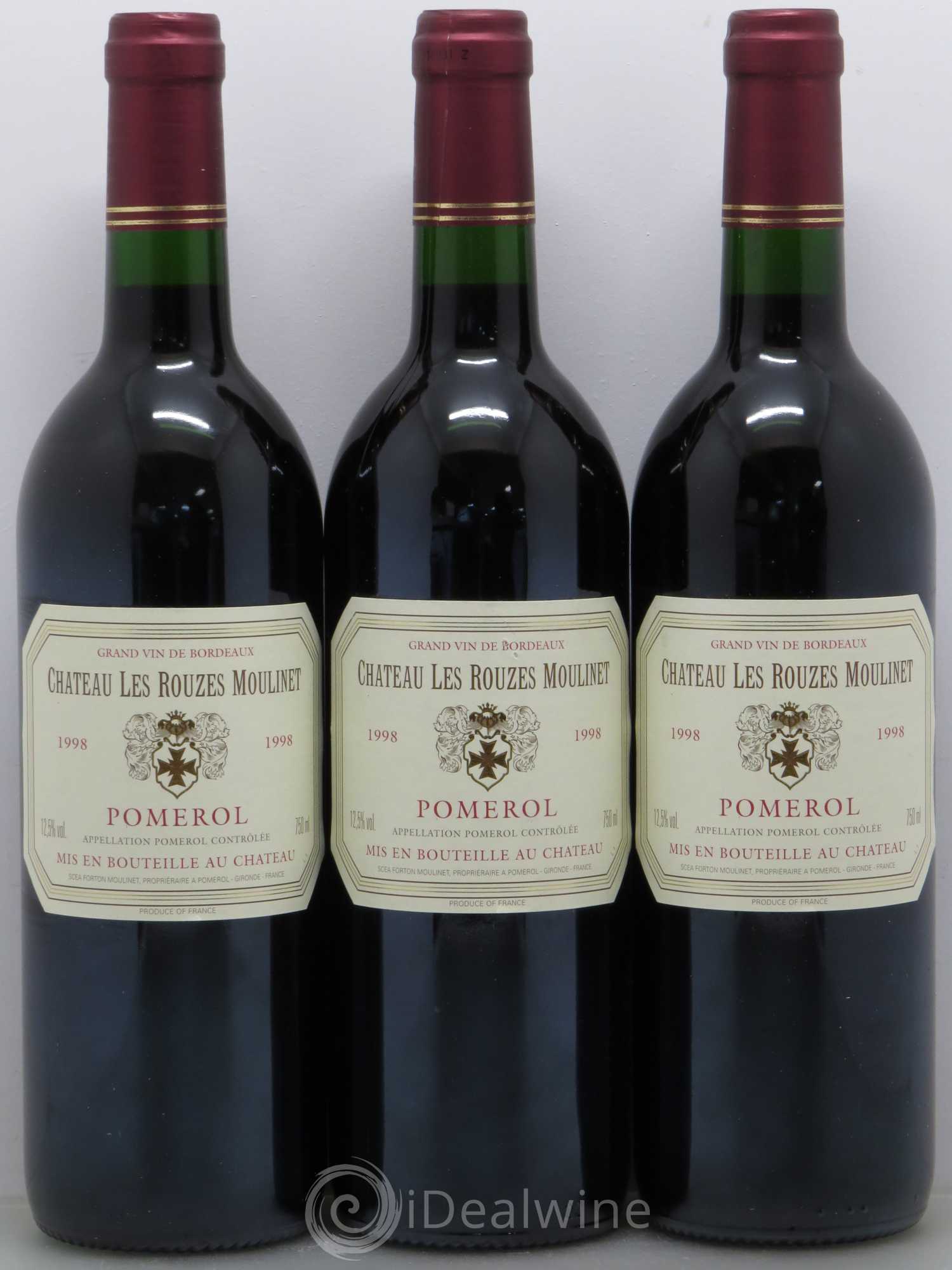 Pomerol Château Rouze Moulinet 1998 - Lot de 12 bouteilles - 3