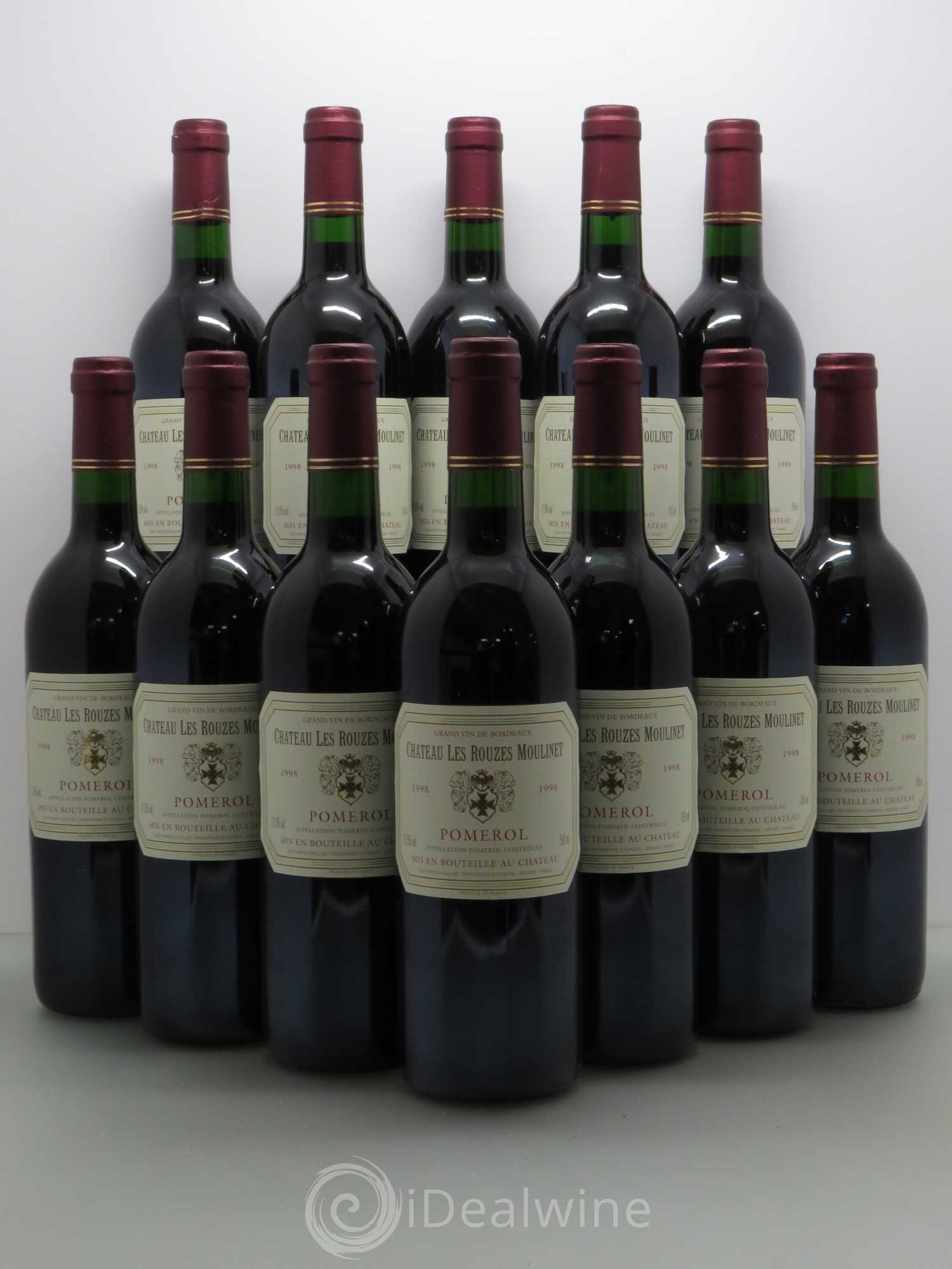 Pomerol Château Rouze Moulinet 1998 - Lot de 12 bouteilles - 0