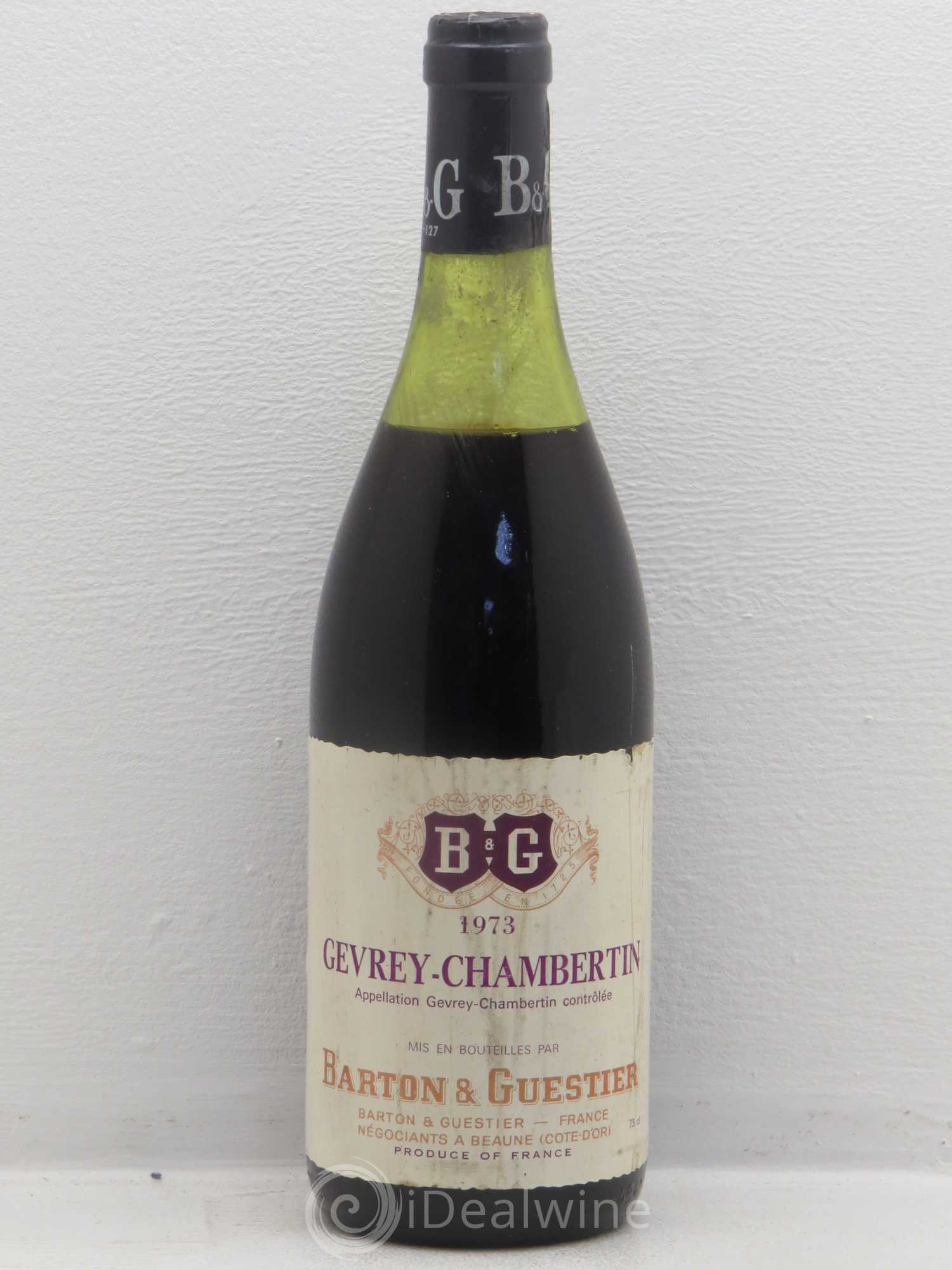 Gevrey-Chambertin Barton & Guestier 1973 - Posten von 1 Flasche - 0