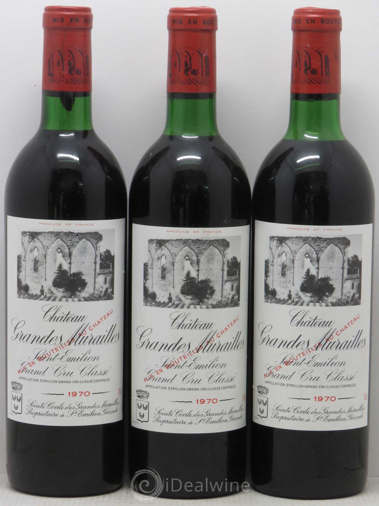 Château les Grandes Murailles Grand Cru Classé 1970 - Lotto di 6 bottiglie - 2