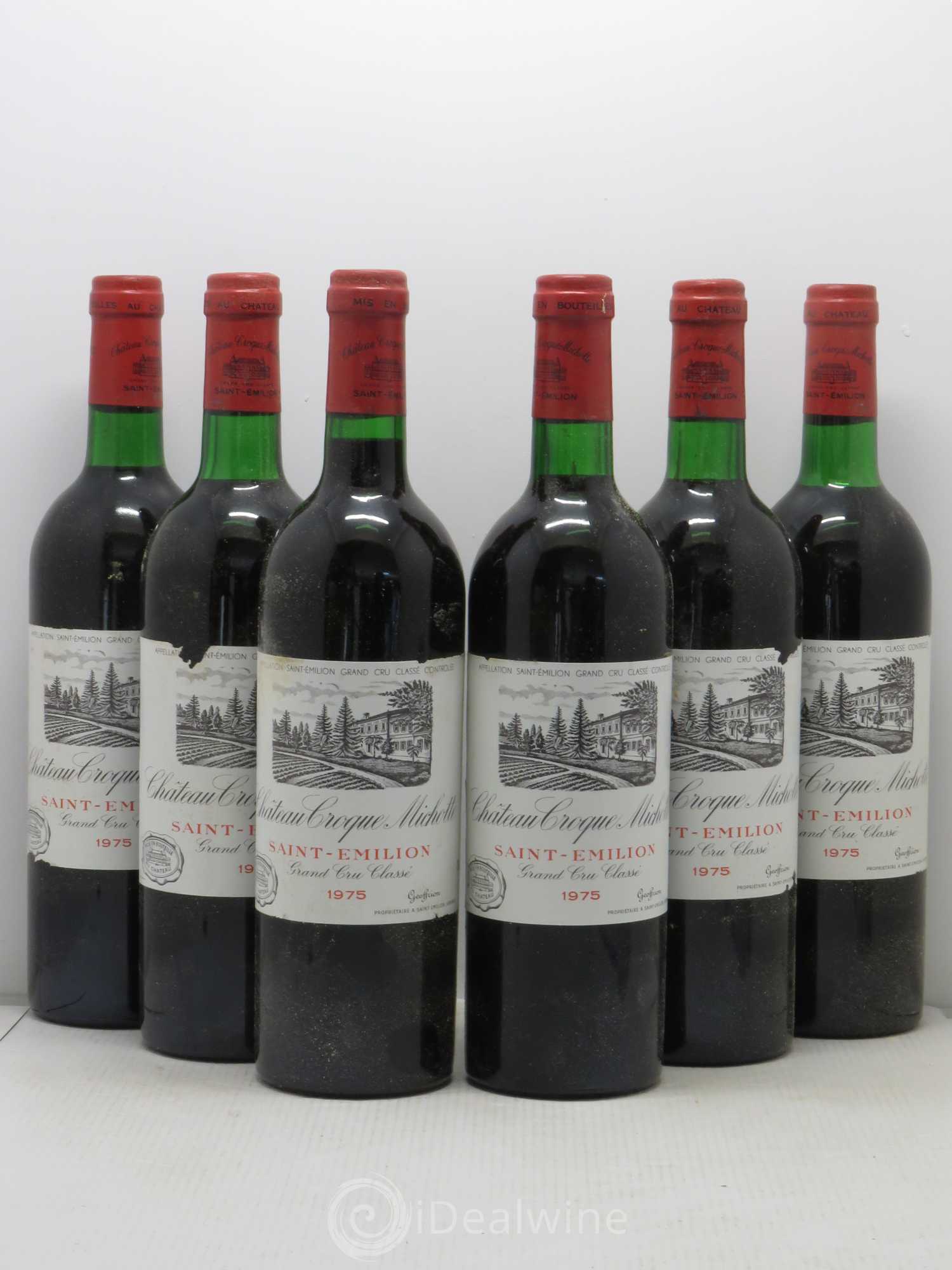 Château Croque Michotte 1975 - Lot de 6 bouteilles - 0