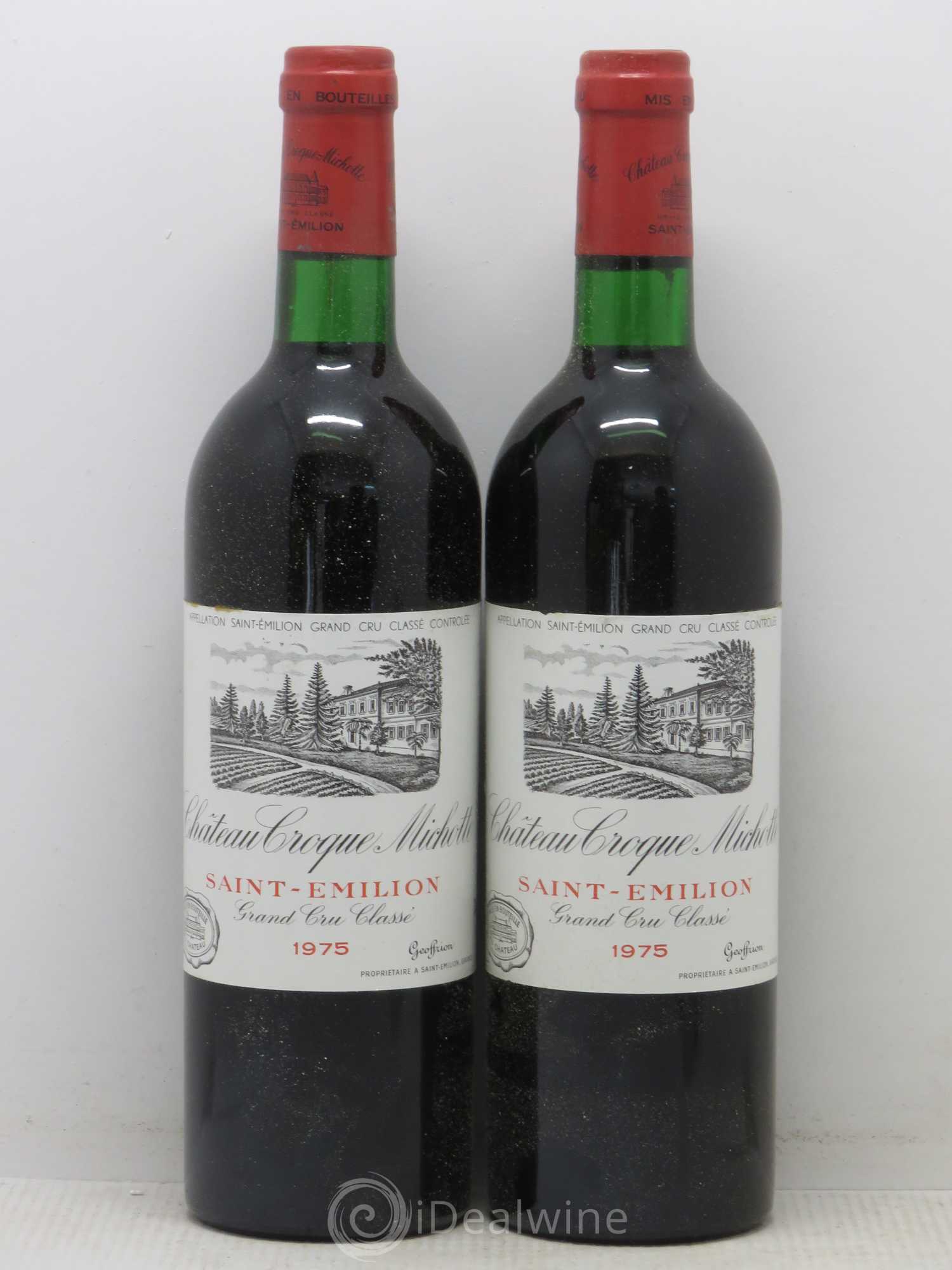 Château Croque Michotte 1975 - Lot de 2 bouteilles - 0