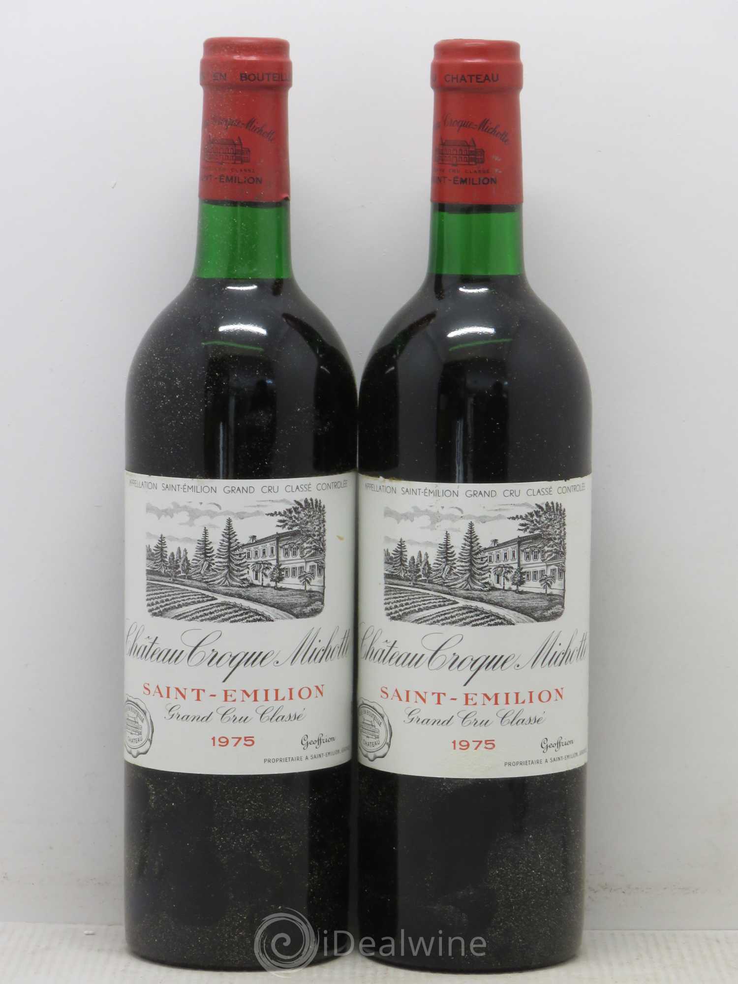Château Croque Michotte 1975 - Lot de 2 bouteilles - 0
