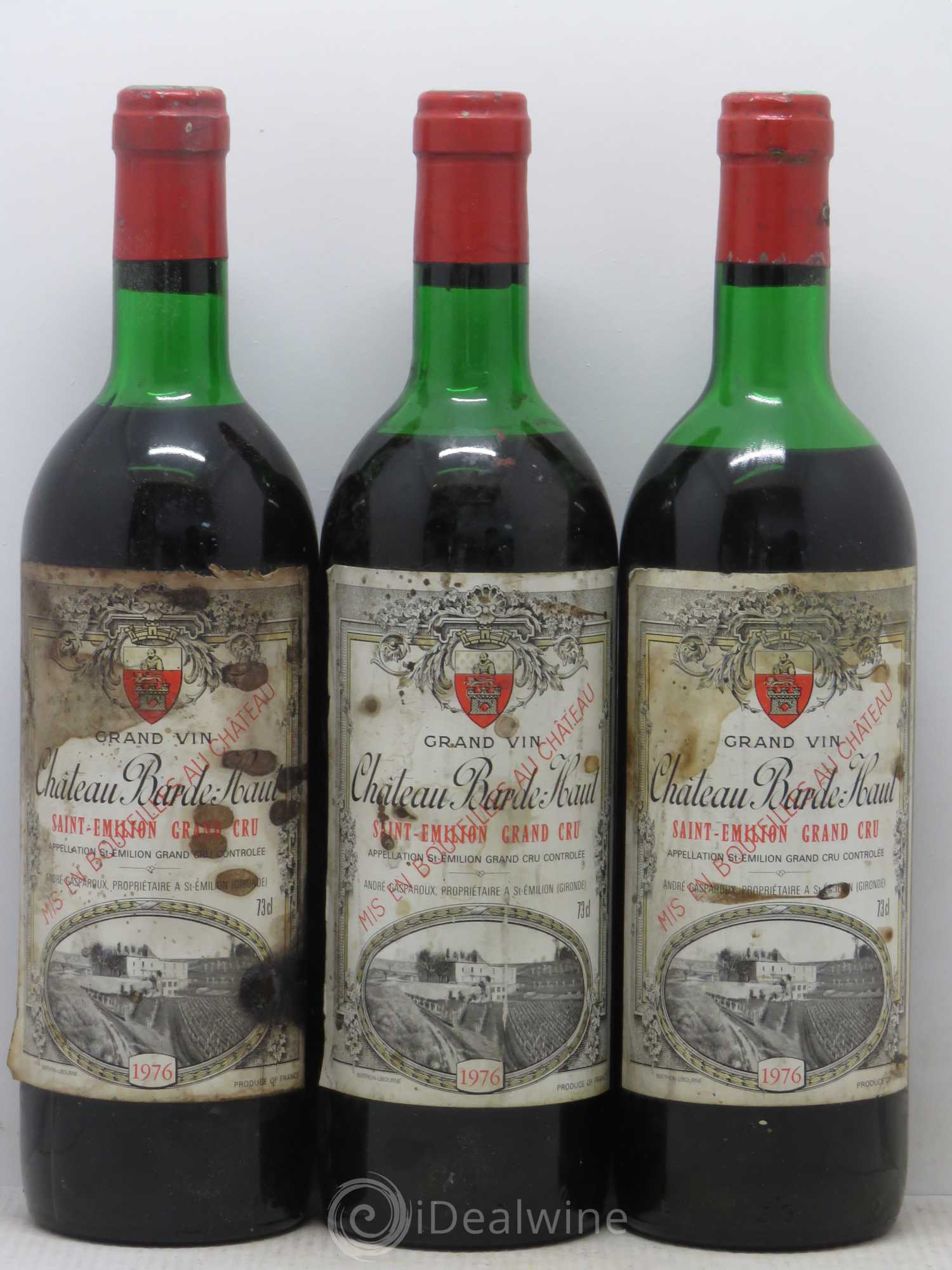 Château Barde Haut Grand Cru Classé (sans prix de réserve) 1976 - Lot de 3 bouteilles - 0