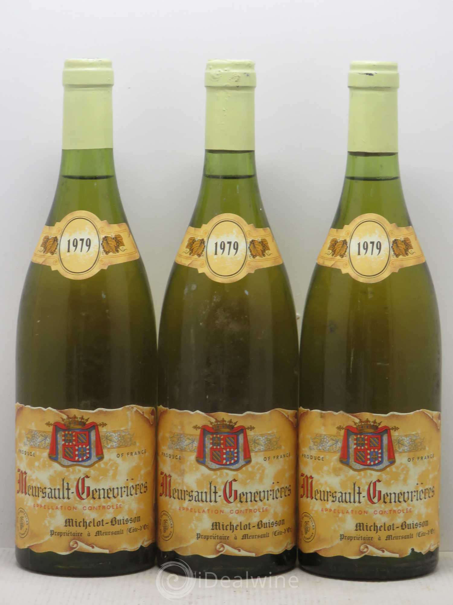 Meursault Genevrieres Michelot Buisson 1979 - Posten von 3 Flaschen - 0