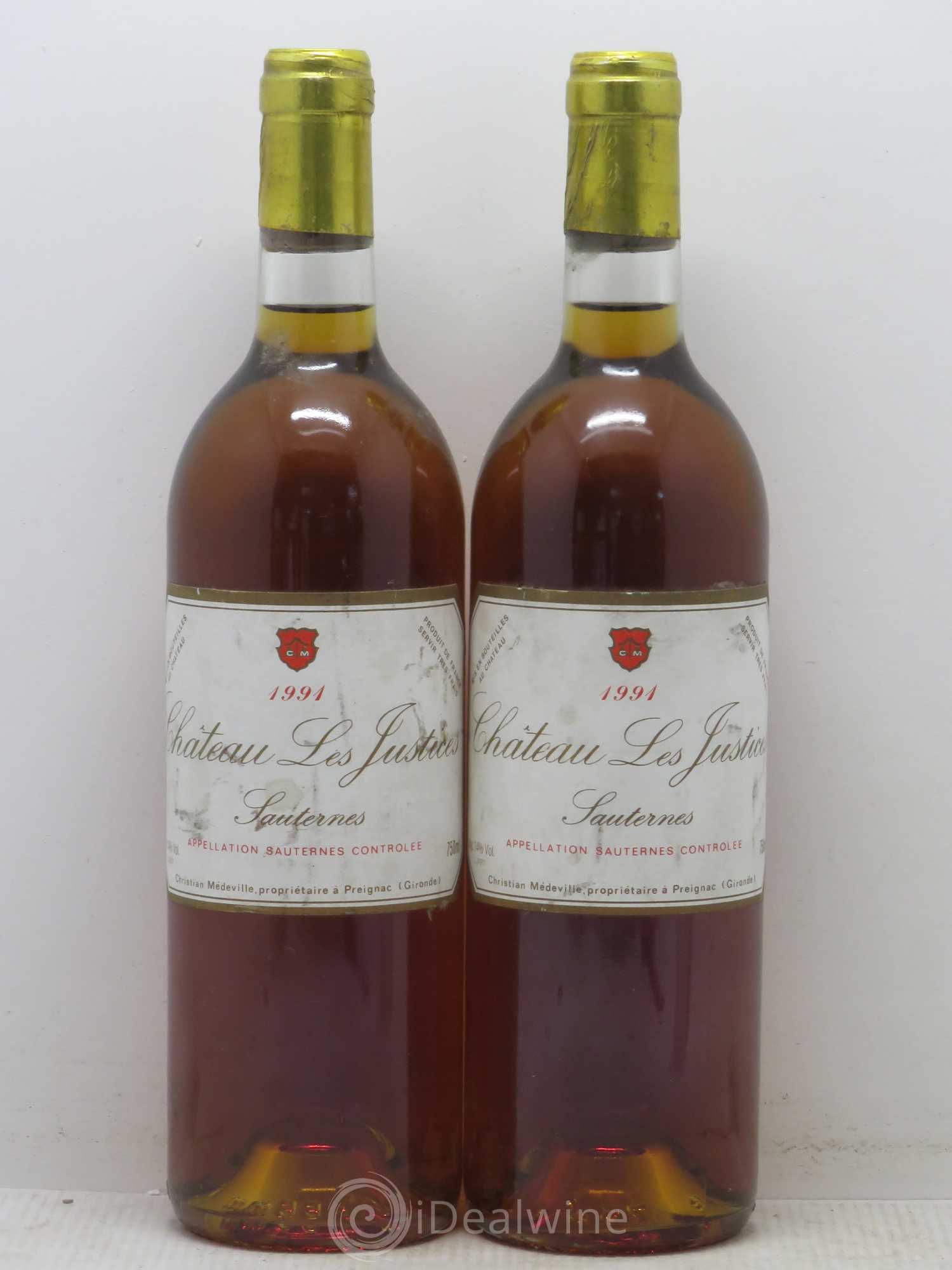 Château les Justices Cru Bourgeois 1991 - Lotto di 2 bottiglie - 0