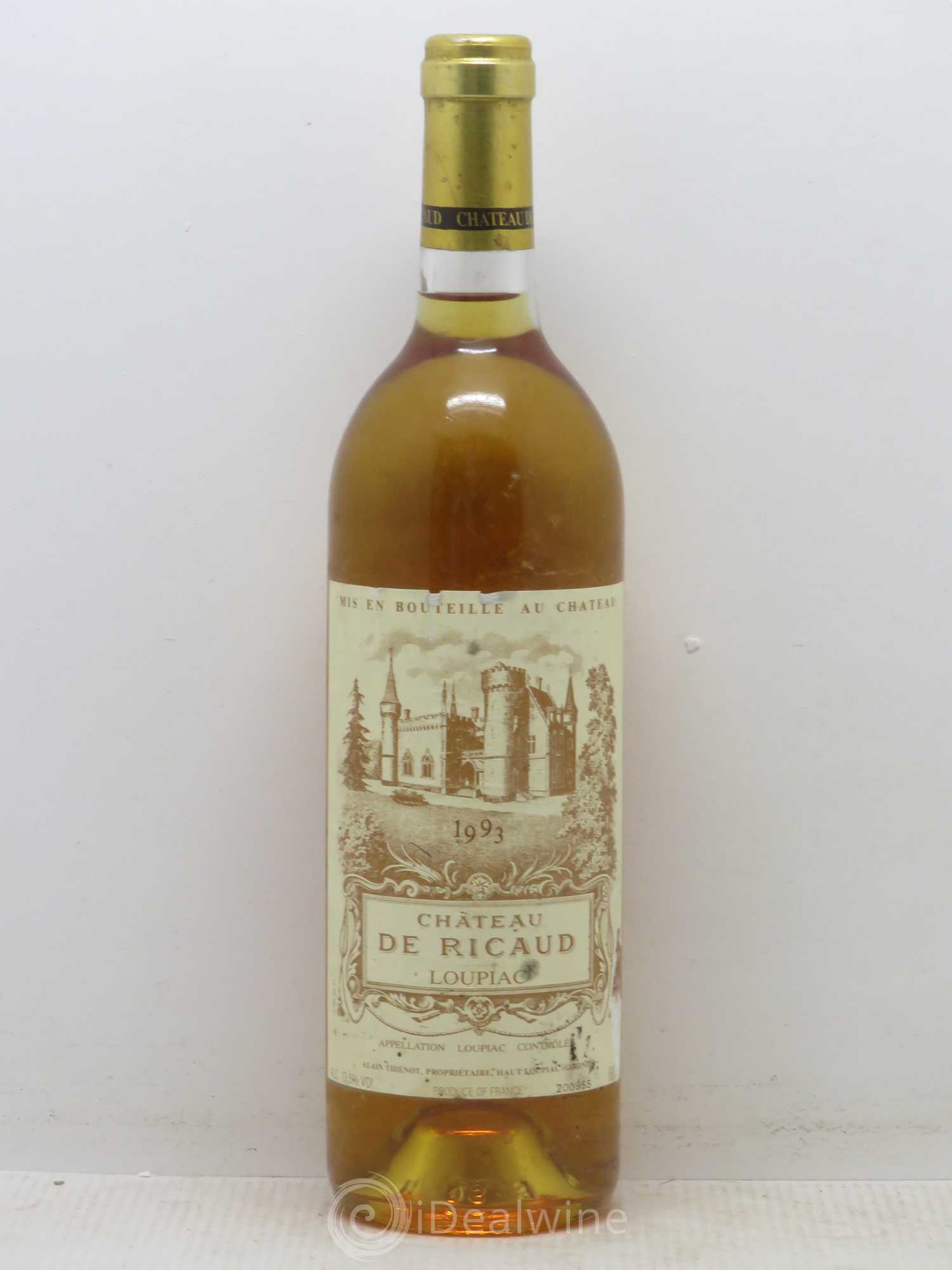 Bordeaux Château de Ricaud 1993 - Lot de 1 bouteille - 0