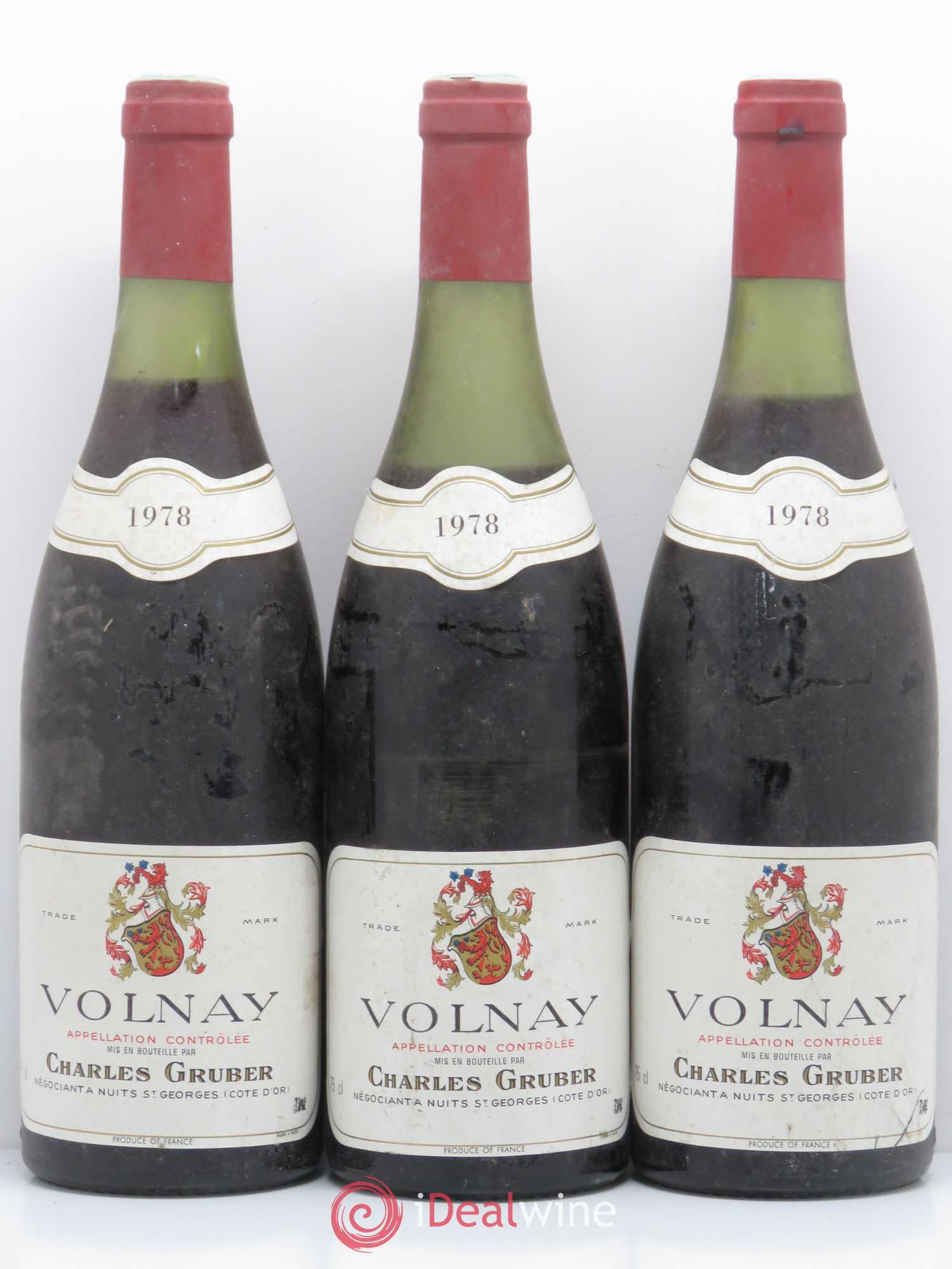 Volnay Charles Gruber (sans prix de réserve) 1978 - Posten von 3 Flaschen - 0