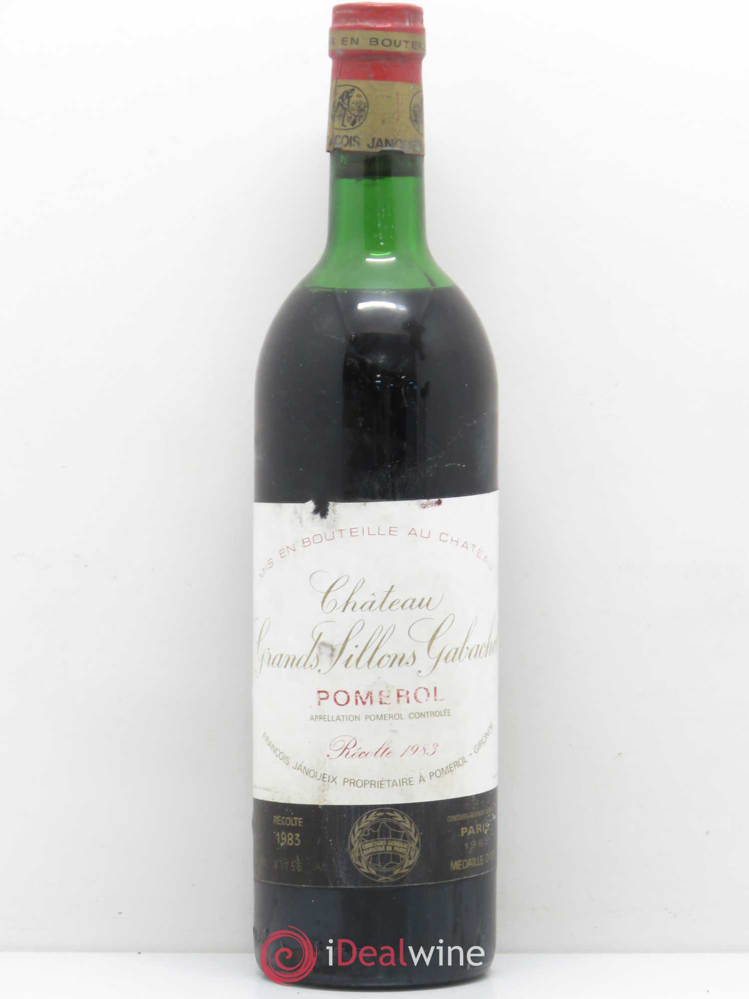 Pomerol Château Grands Siffons Gabachot 1983 - Lot de 1 bouteille - 0