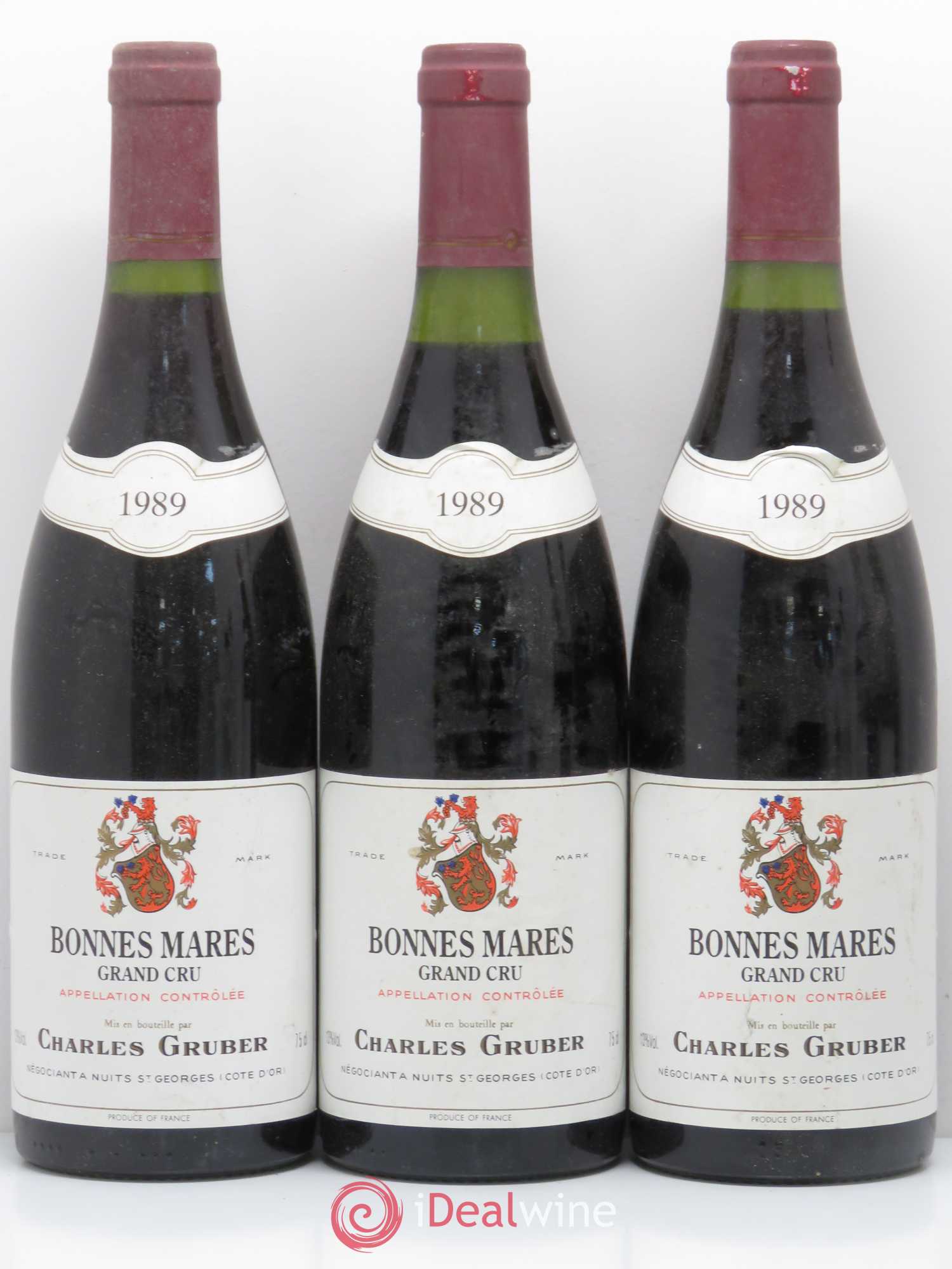 Bonnes-Mares Grand Cru Charles Gruber 1989 - Lot de 5 bouteilles - 1