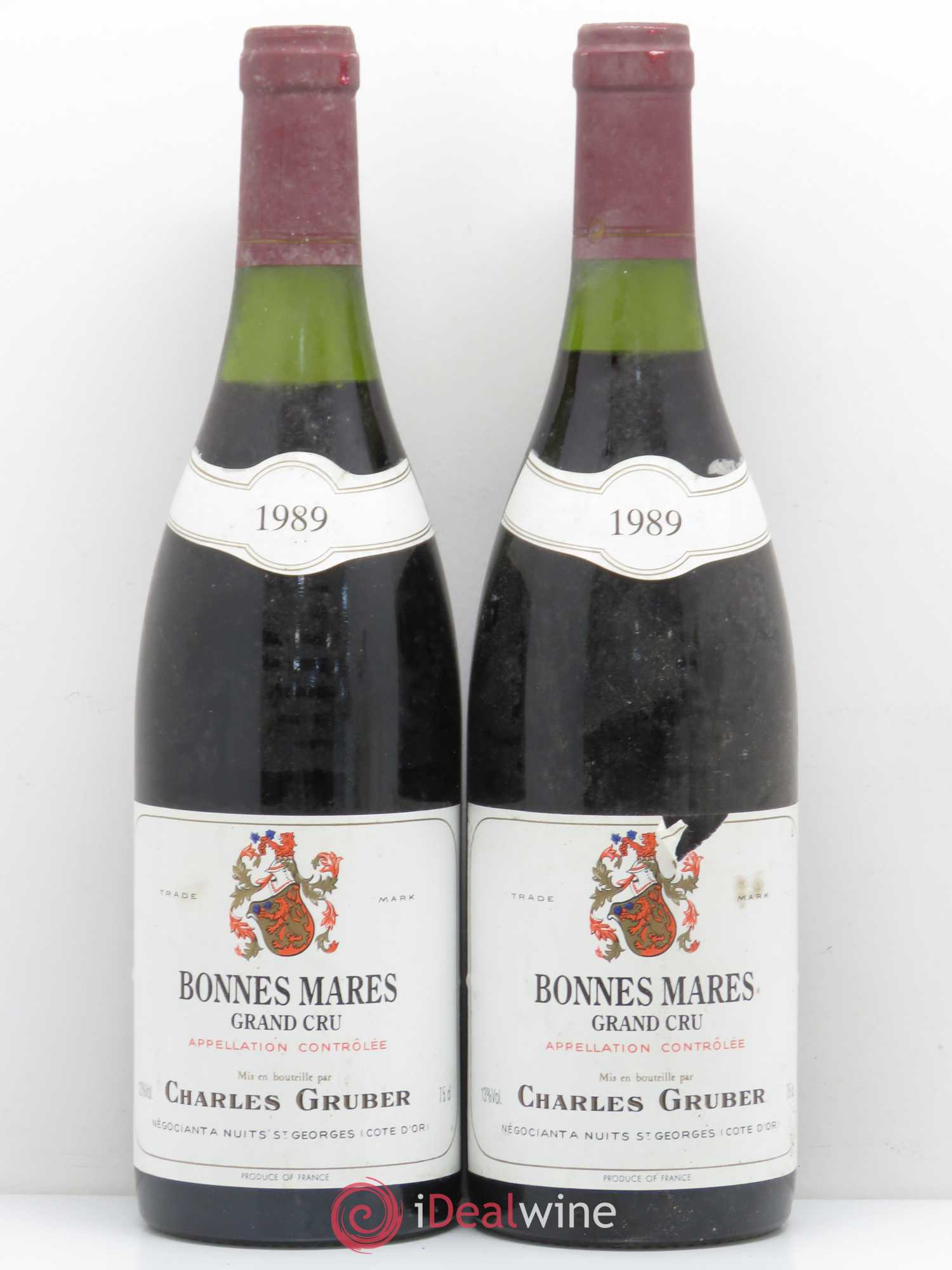 Bonnes-Mares Grand Cru Charles Gruber 1989 - Lot de 5 bouteilles - 2