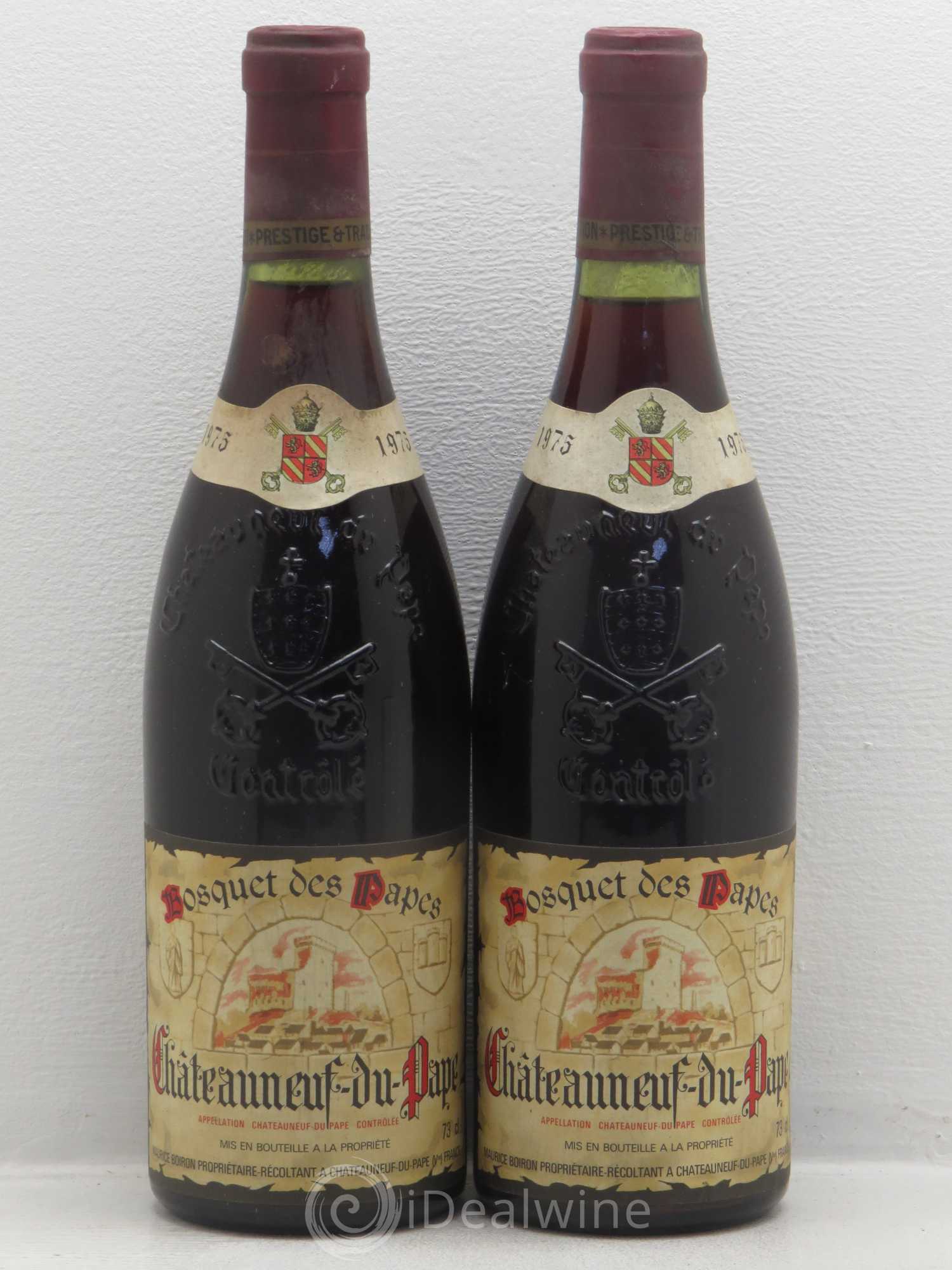 Châteauneuf-du-Pape Bosquet Des Papes Maurice Boiron 1975 - Posten von 2 Flaschen - 0