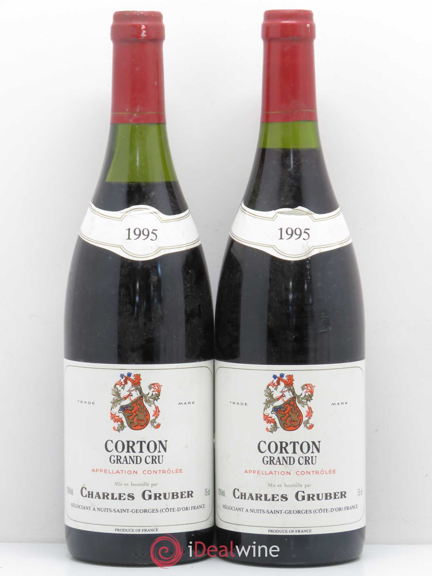 Corton Grand Cru Charles Gruber 1995 - Lot de 2 bouteilles - 0
