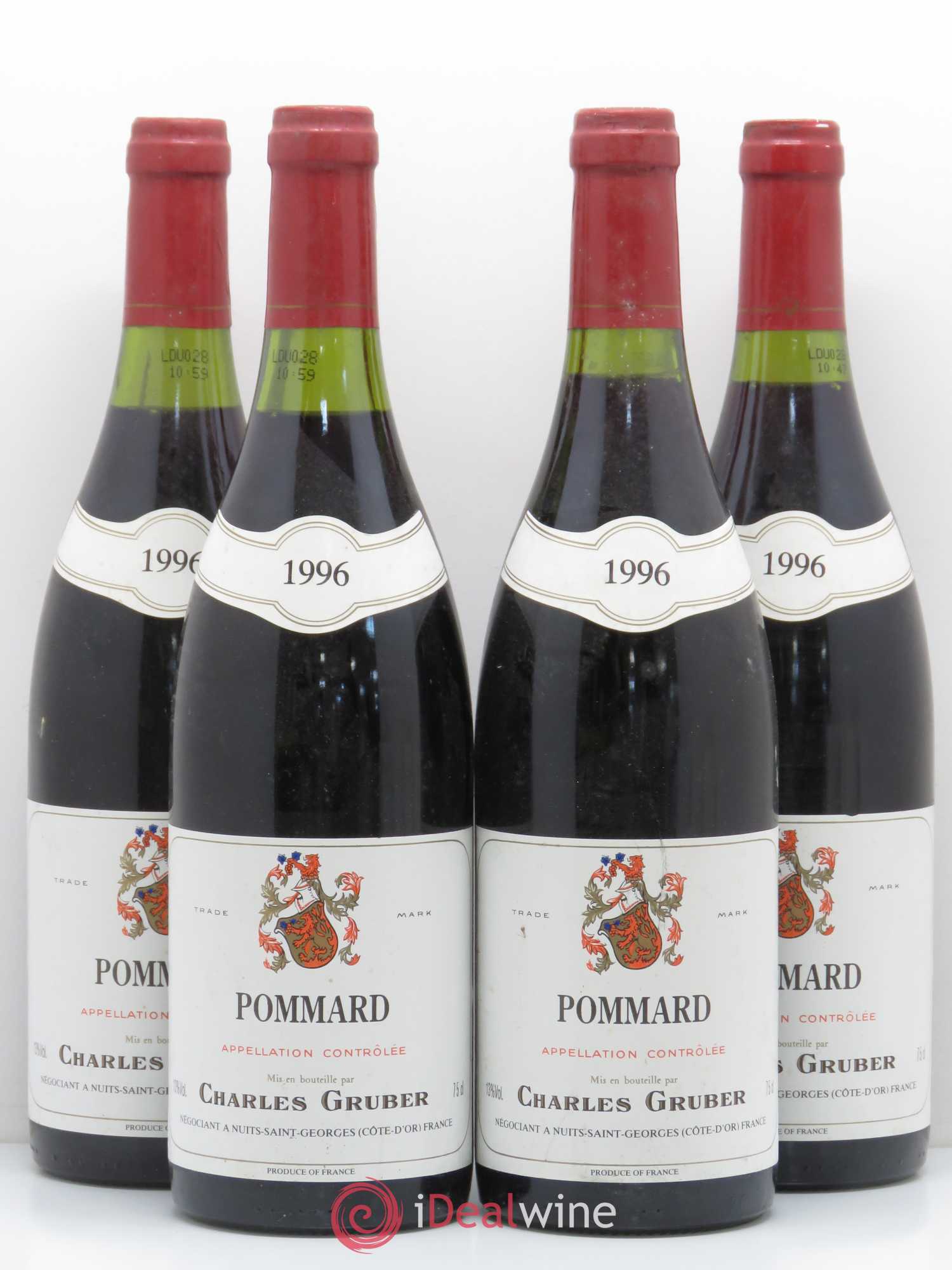 Pommard Charles Gruber 1996 - Posten von 4 Flaschen - 0