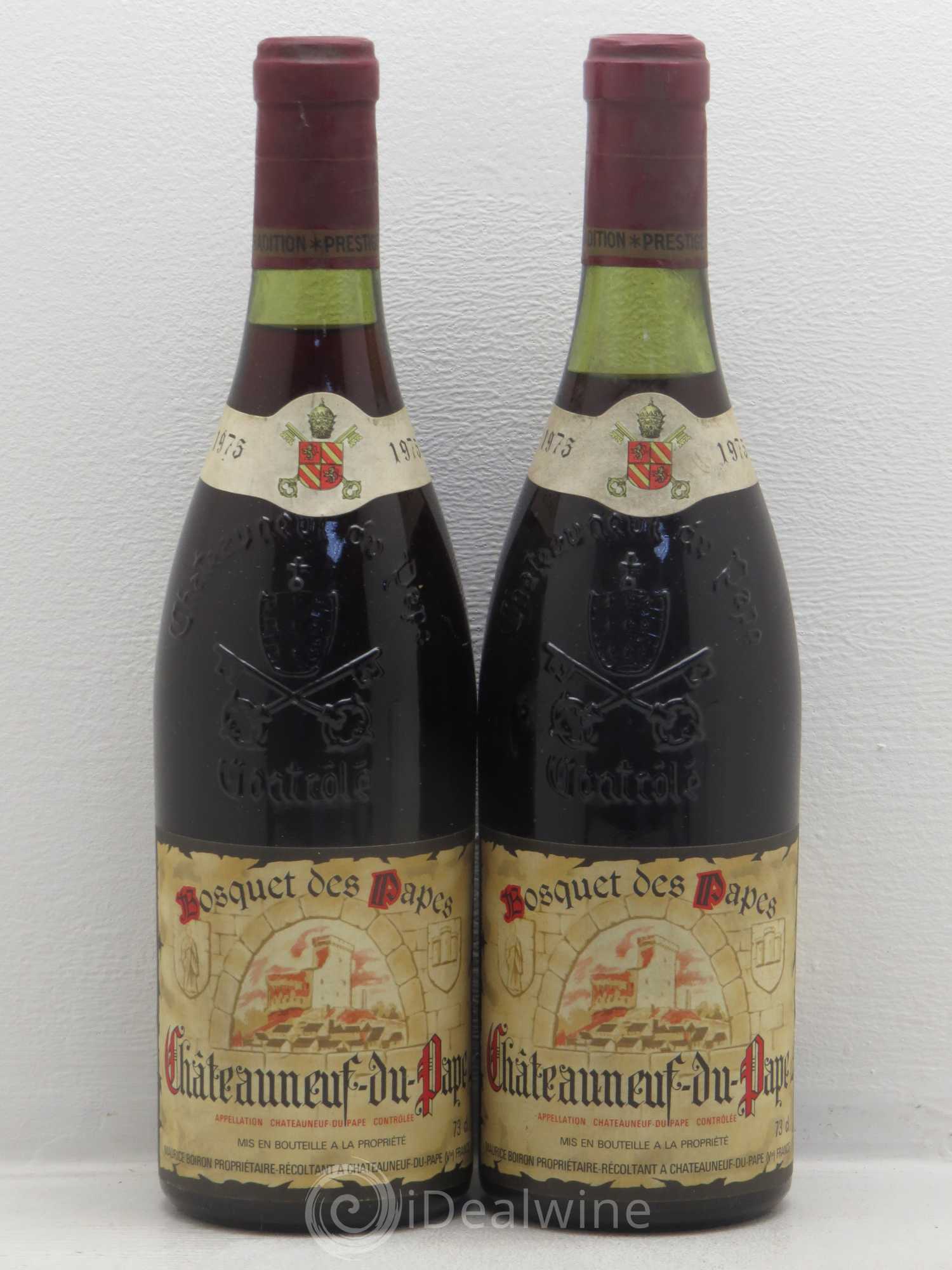 Châteauneuf-du-Pape Bosquet Des Papes Maurice Boiron 1975 - Posten von 2 Flaschen - 0