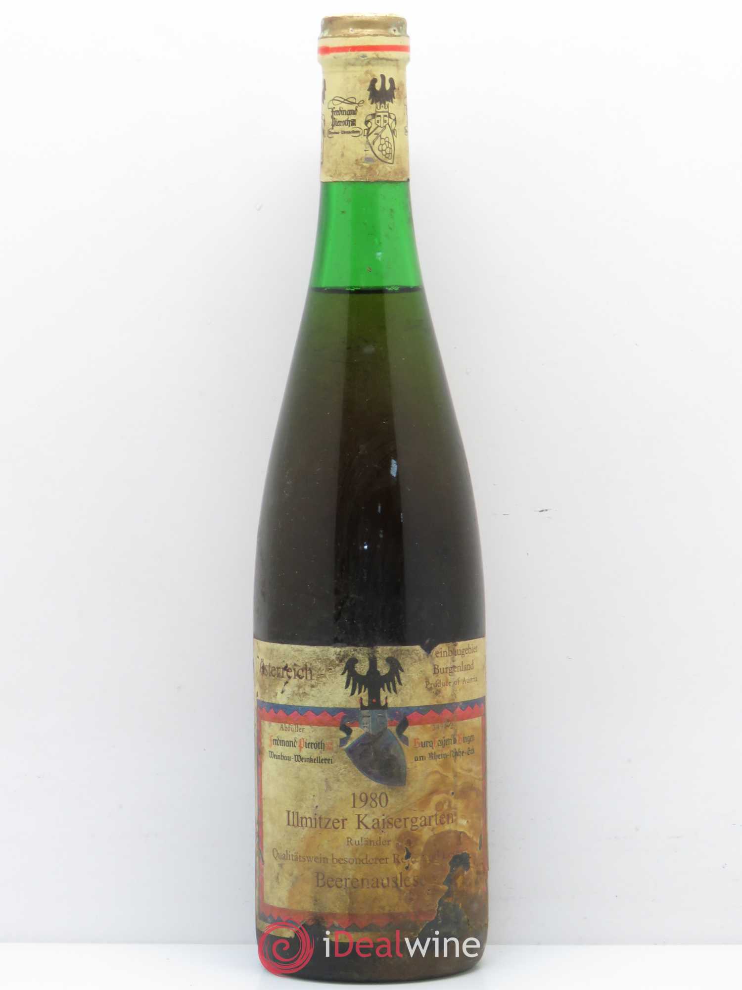 Riesling Beernauslese Domaine Ferdemond Pieroth Illmitzer Kaisergorten (sans prix de réserve) 1980 - Posten von 1 Flasche - 0