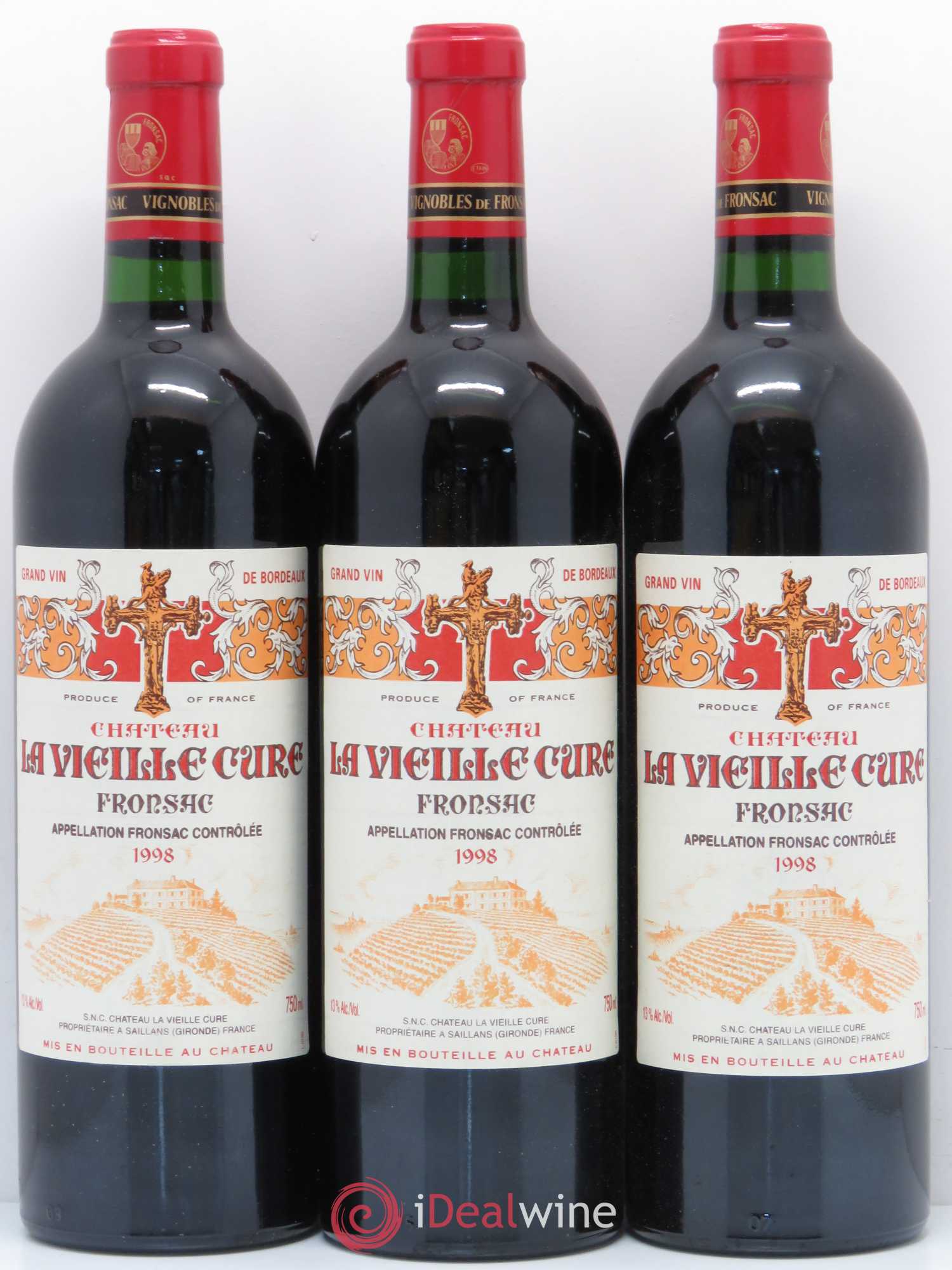 Fronsac Château Vieille cure (sans prix de réserve) 1998 - Posten von 12 Flaschen - 1