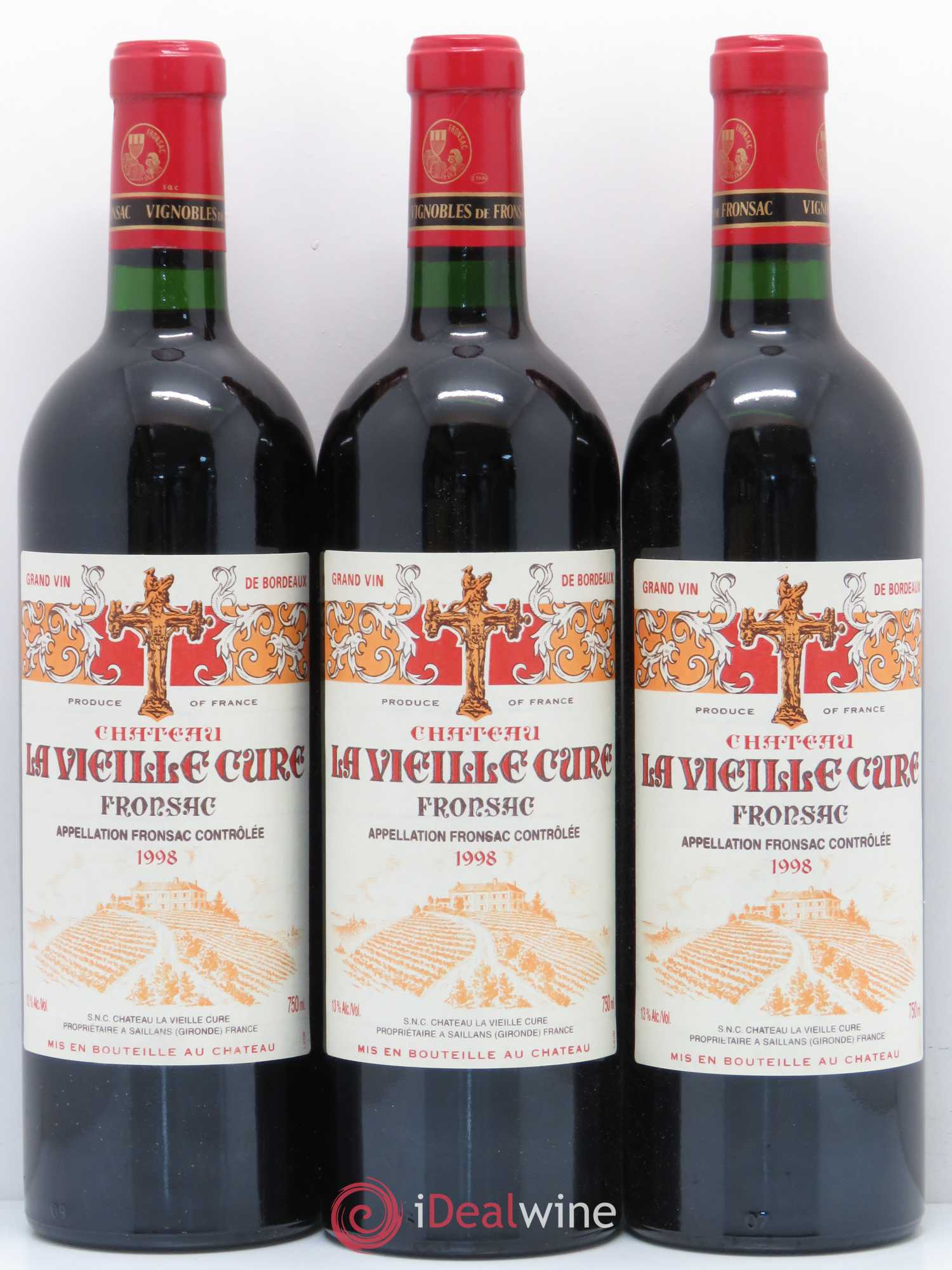 Fronsac Château Vieille cure (sans prix de réserve) 1998 - Posten von 12 Flaschen - 2