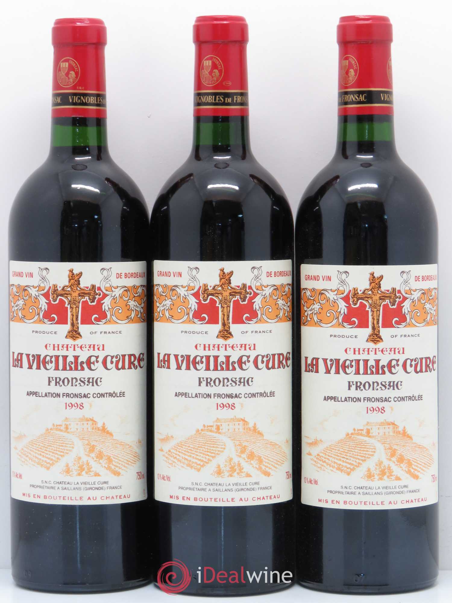 Fronsac Château Vieille cure (sans prix de réserve) 1998 - Posten von 12 Flaschen - 3