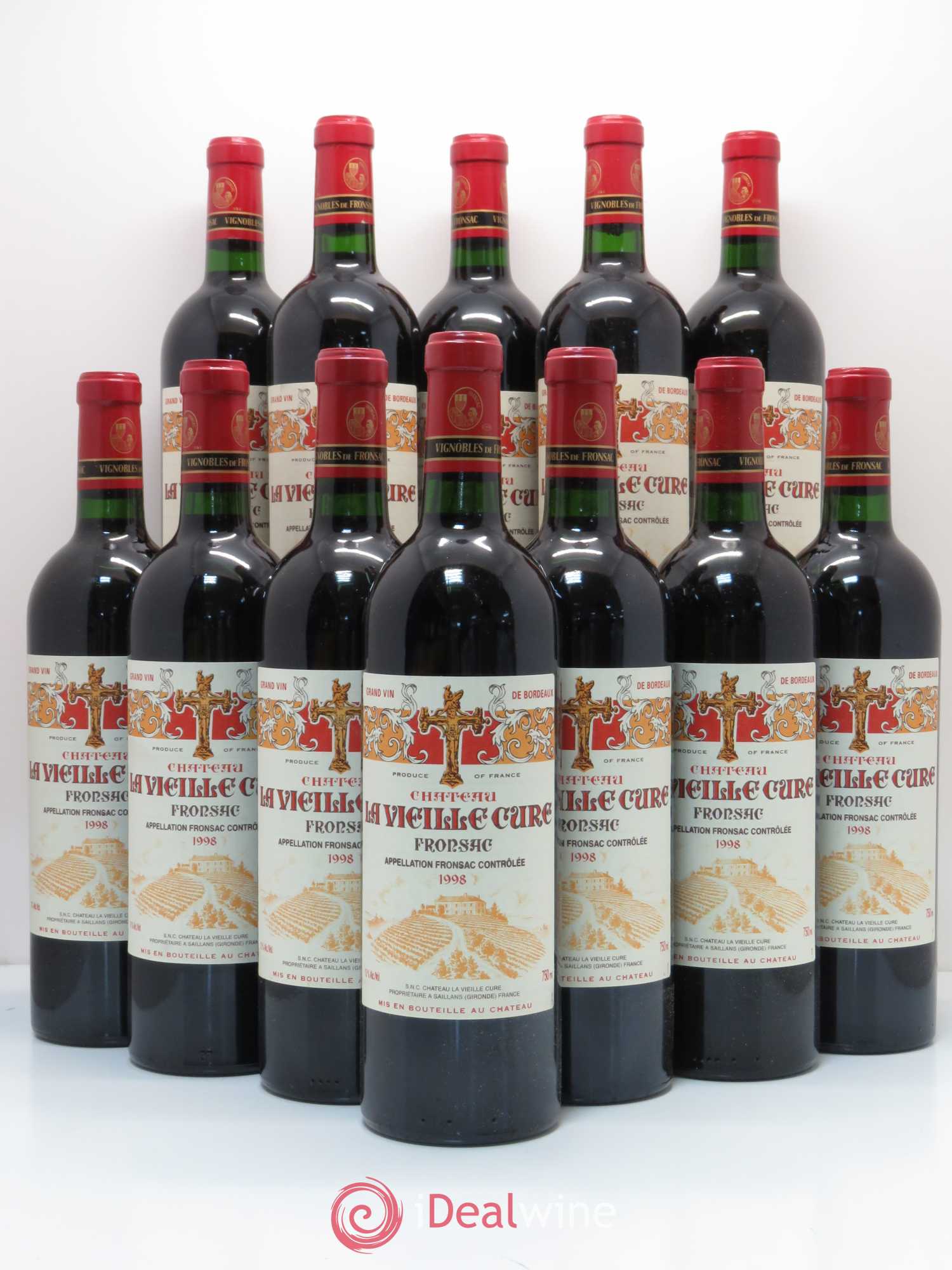 Fronsac Château Vieille cure (sans prix de réserve) 1998 - Posten von 12 Flaschen - 0