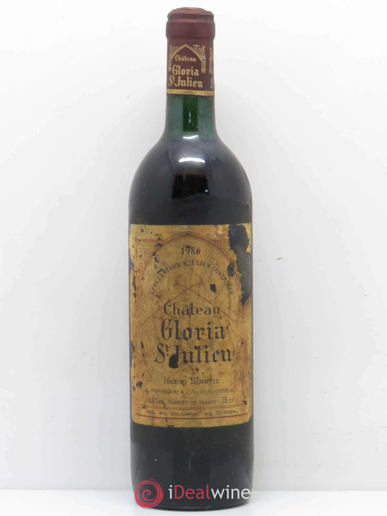 Château Gloria 1986 - Lot de 1 bouteille - 0