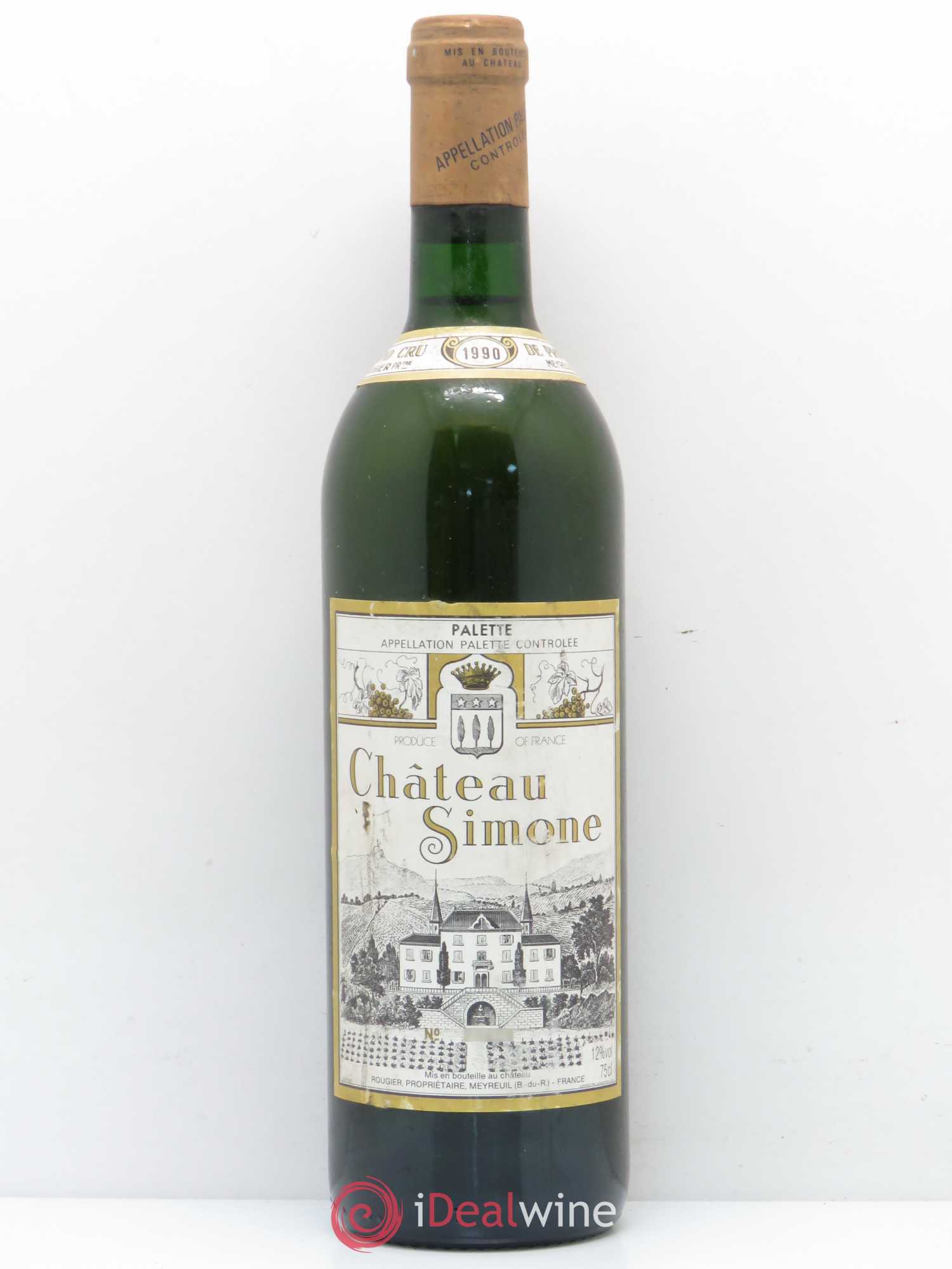 Palette Château Simone Famille Rougier 1990 - Lot de 1 bouteille - 0