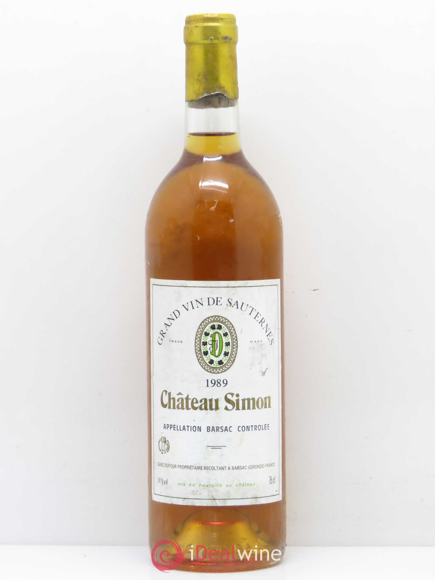 Sauternes Château Simon 1989 - Lotto di 1 bottiglia - 0