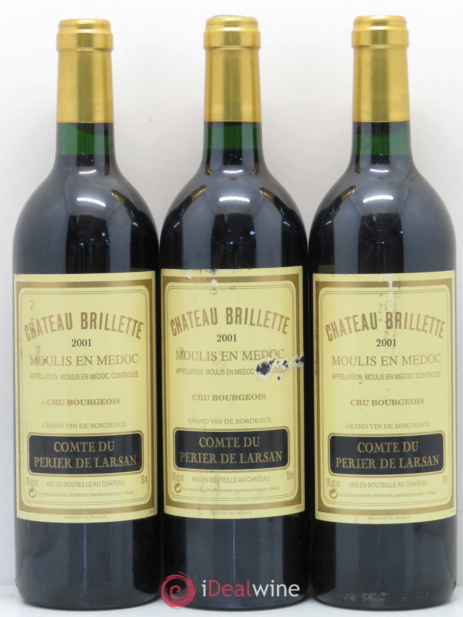 Château Brillette Cru Bourgeois  (senza prezzo di riserva) 2001 - Lotto di 6 bottiglie - 1