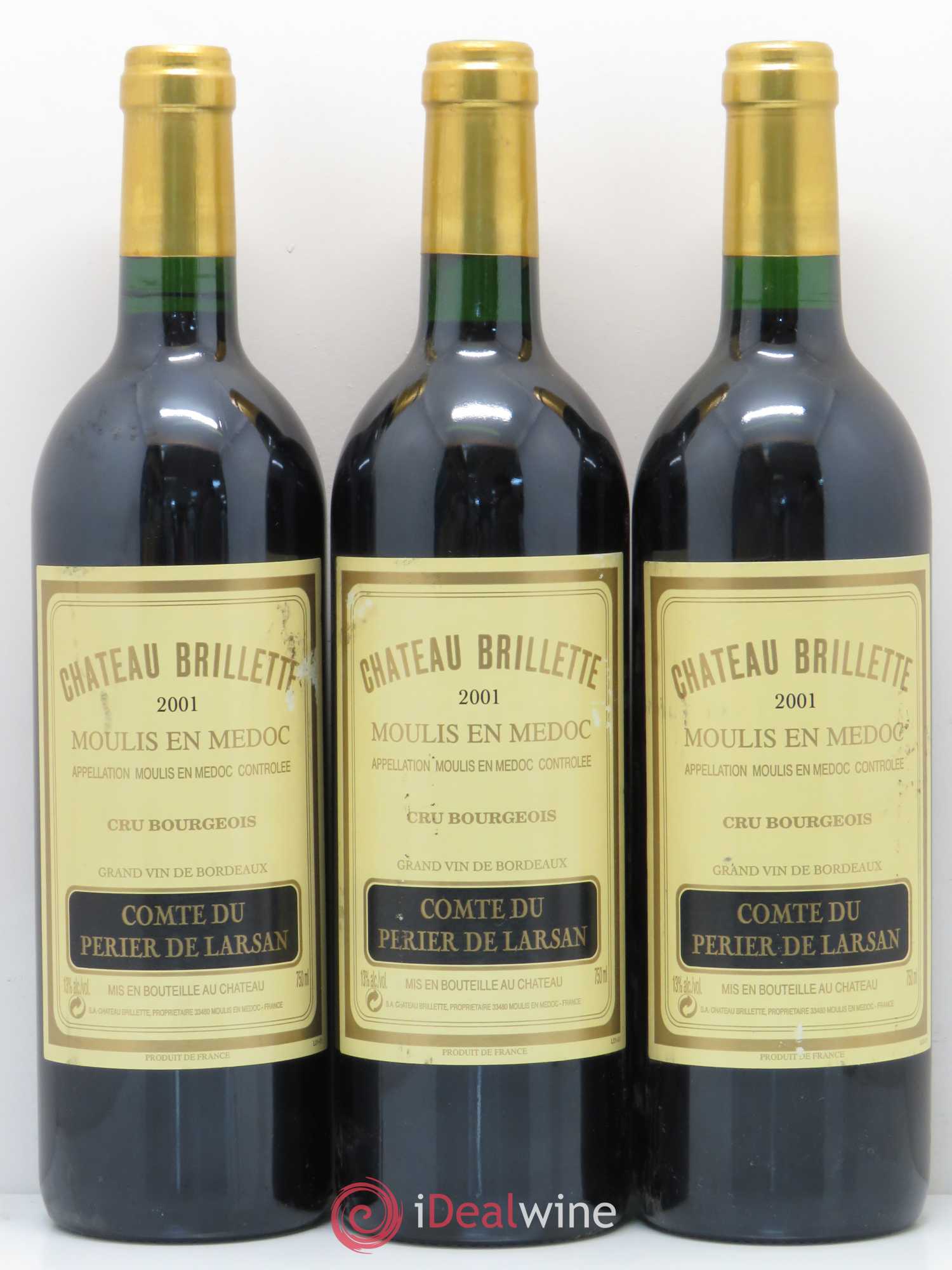 Château Brillette Cru Bourgeois  (senza prezzo di riserva) 2001 - Lotto di 6 bottiglie - 2