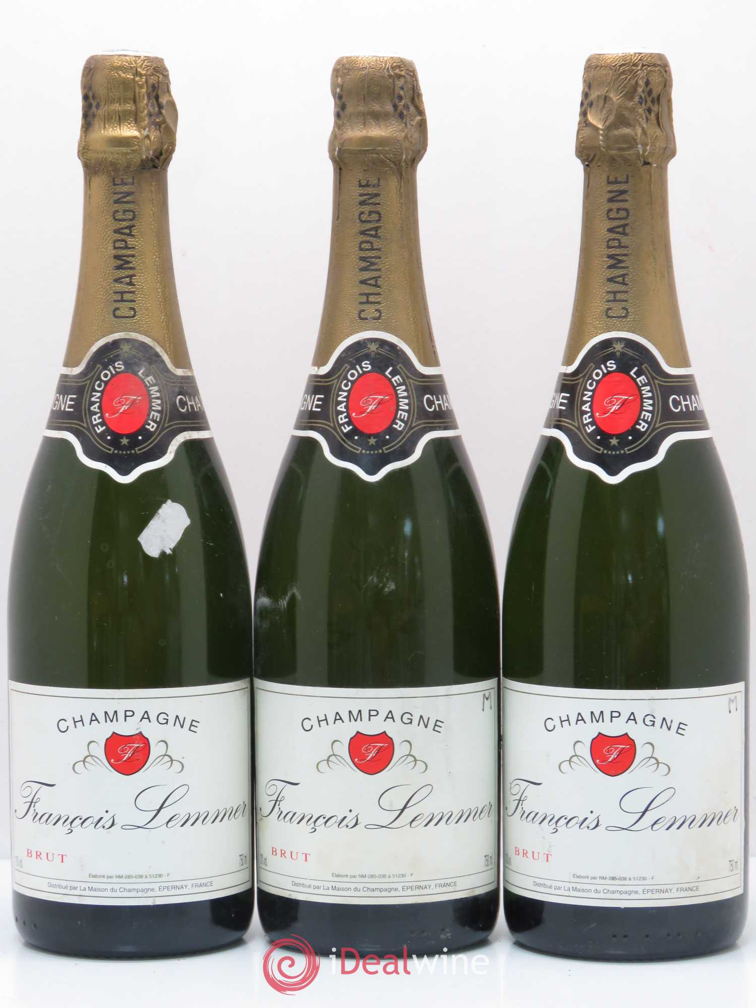 Champagne Francois Lemmer - Lot de 5 bouteilles - 1