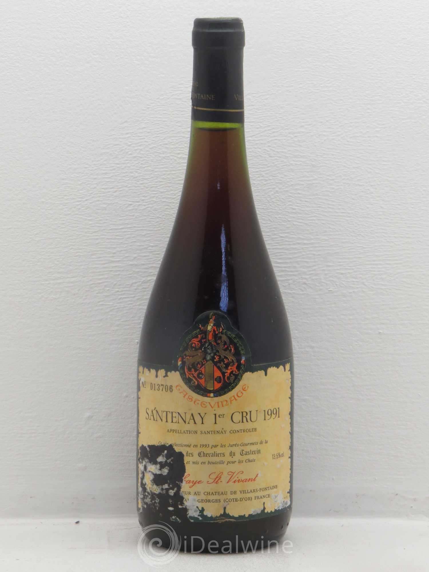 Santenay Chevaliers du Tastevin Abbaye Saint Vivant 1991 - Posten von 1 Flasche - 0