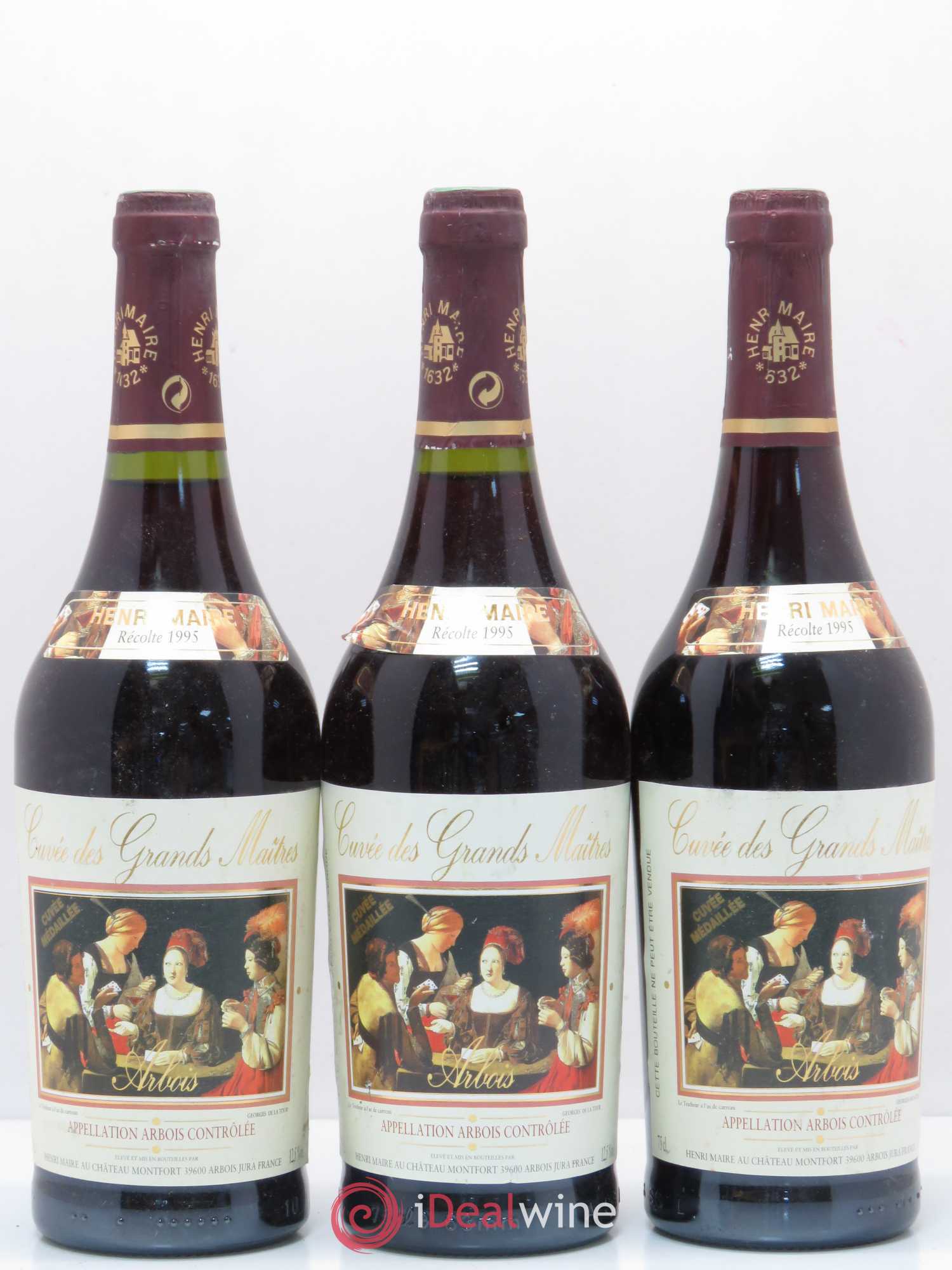 Arbois cuvée des Grands maitres Henri Maire 1995 - Posten von 3 Flaschen - 0