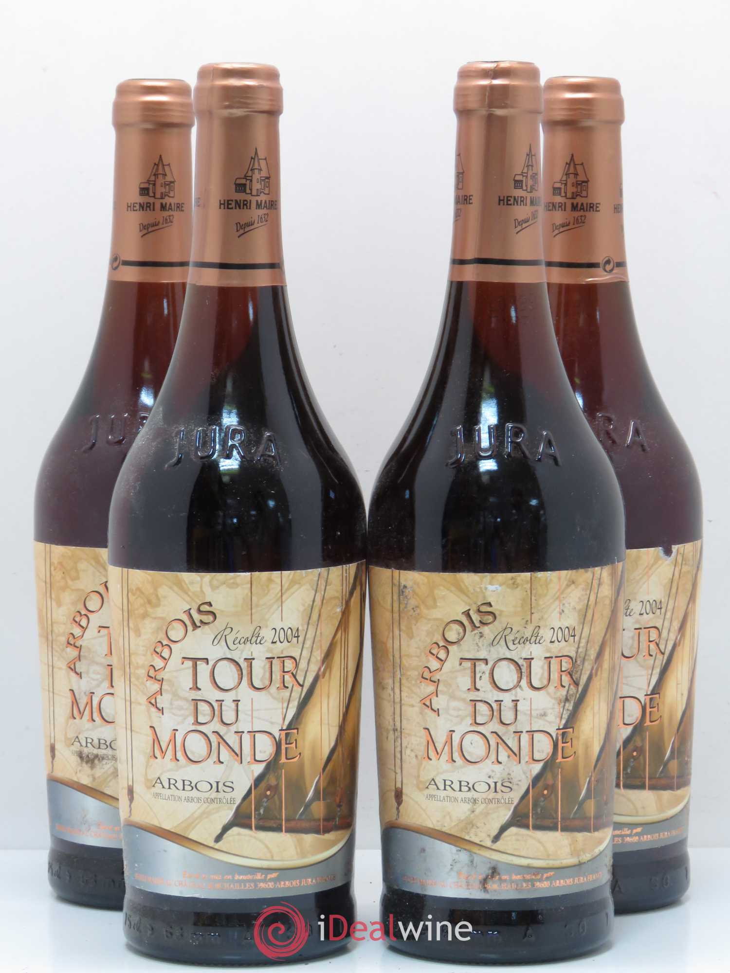 Arbois Tour du monde Henri Maire 2004 - Posten von 4 Flaschen - 0