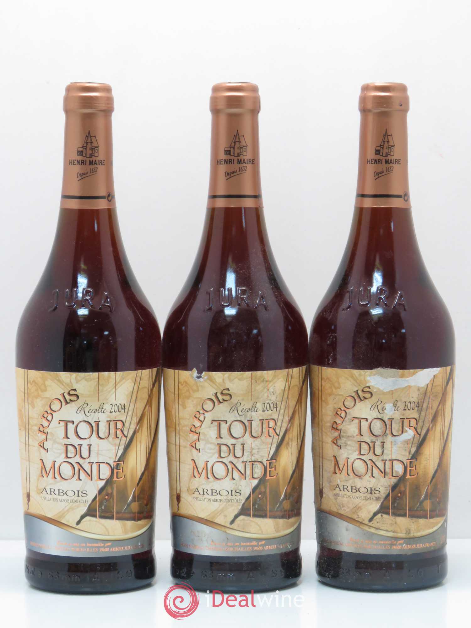 Arbois Tour du monde Henri Maire 2004 - Posten von 3 Flaschen - 0