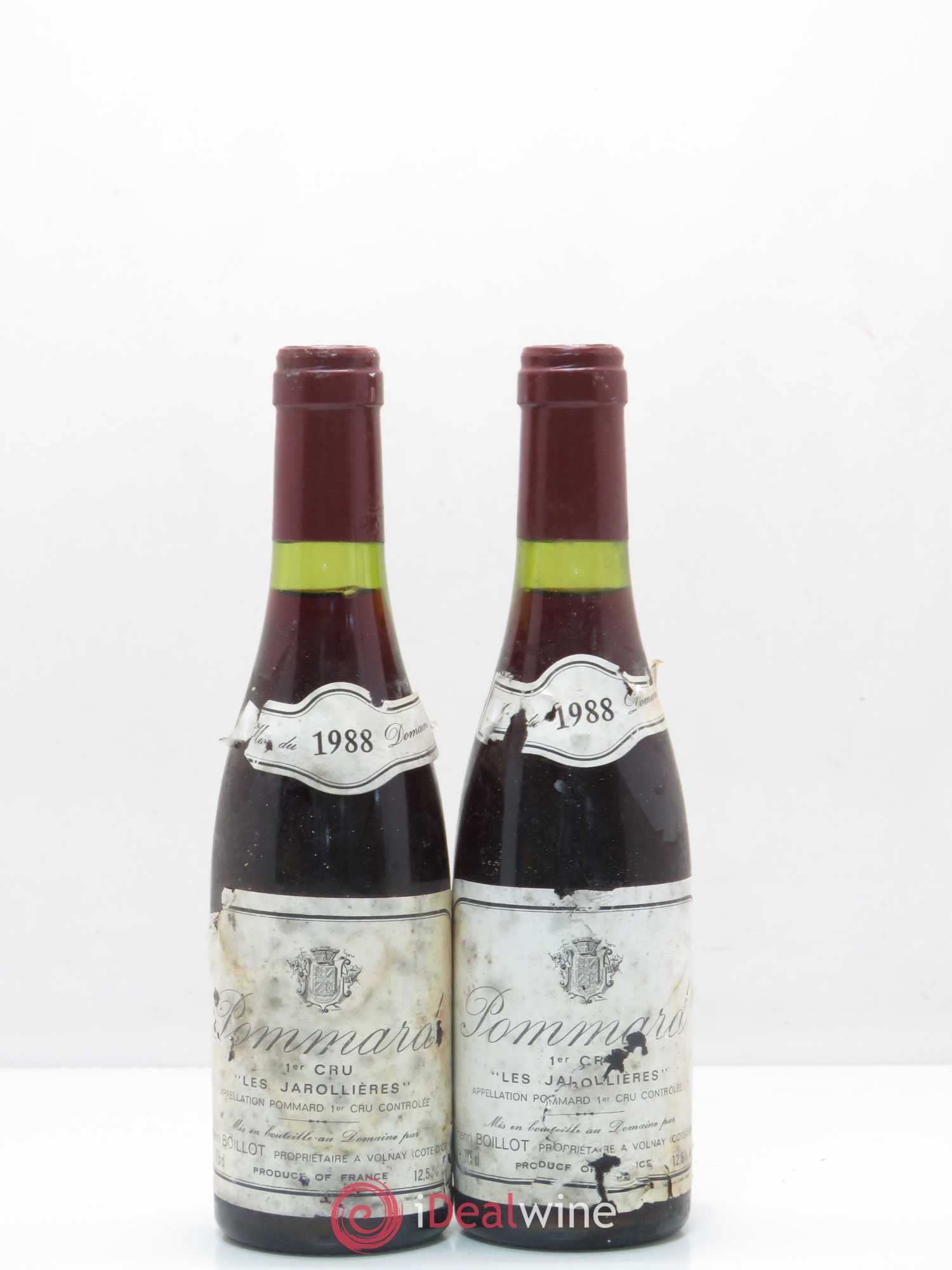 Pommard 1er Cru Les Jarollieres Henri Boillot 1988 - Posten von 2 Demi-Flaschen - 0