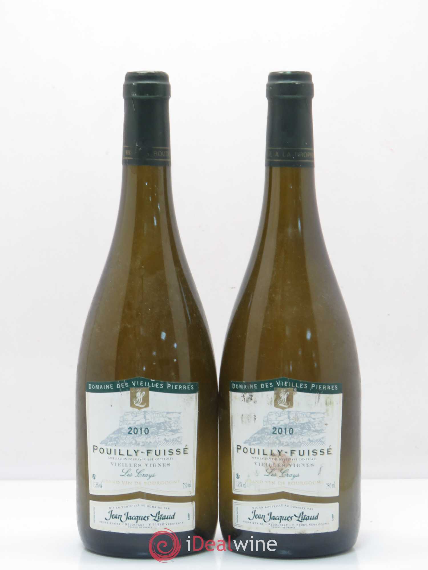 Pouilly-Fuissé Les Crays Vielles Vignes Jacques Litaud 2010 - Posten von 2 Flaschen - 0