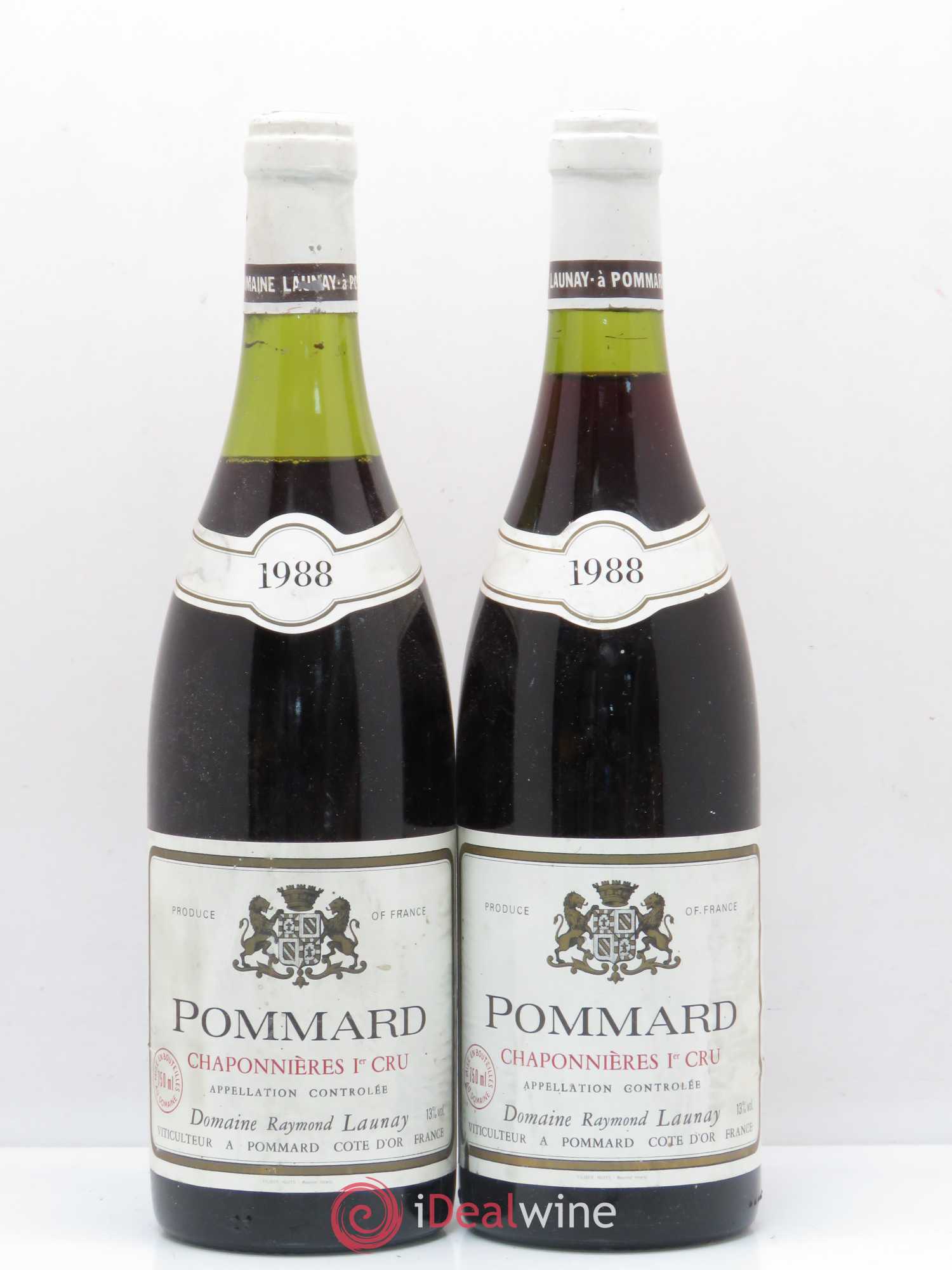 Pommard 1er Cru Chaponniere Raymond Launoy (sans prix de réserve) 1988 - Posten von 2 Flaschen - 0
