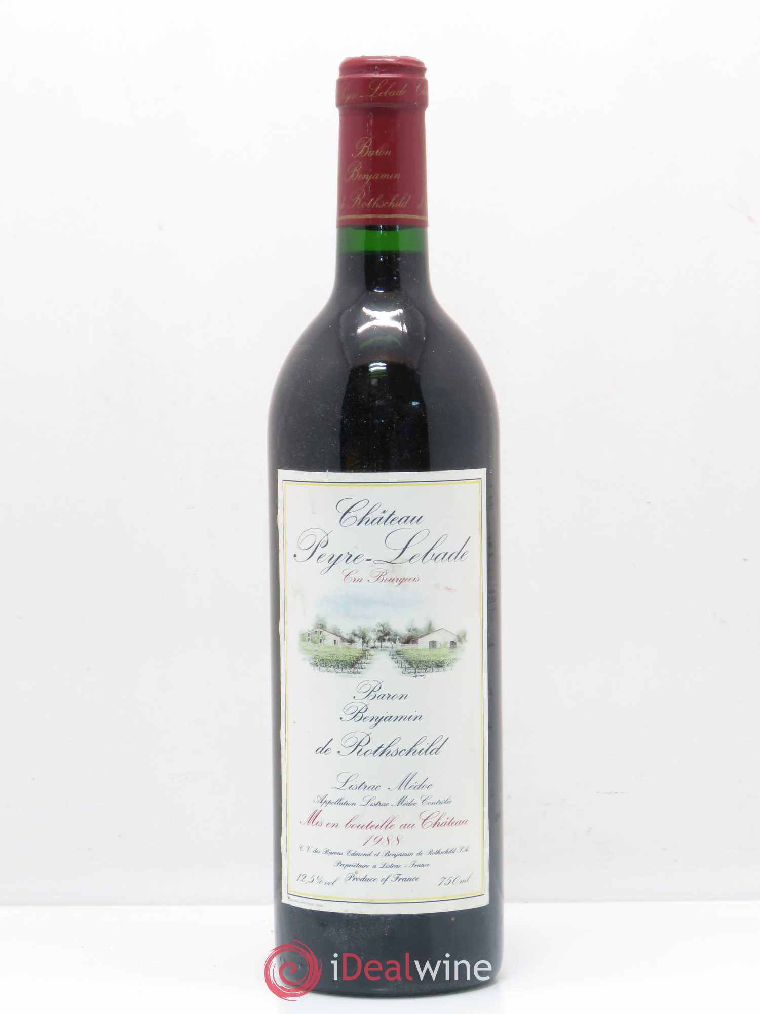 Listrac Château Peyre Labade 1988 - Lot de 1 bouteille - 0