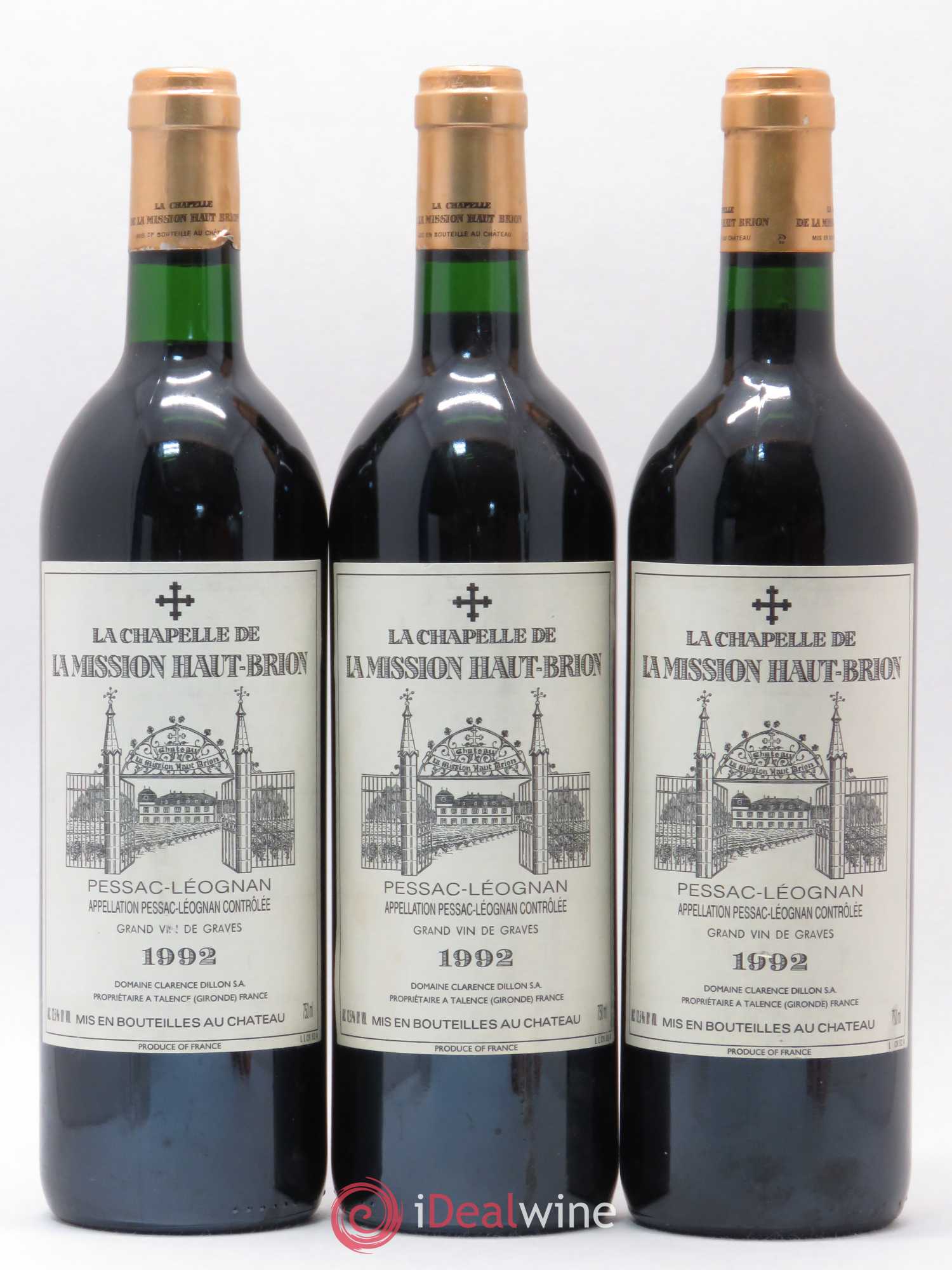 La Chapelle de La Mission Haut-Brion Second Vin 1992 - Lot de 3 bouteilles - 0
