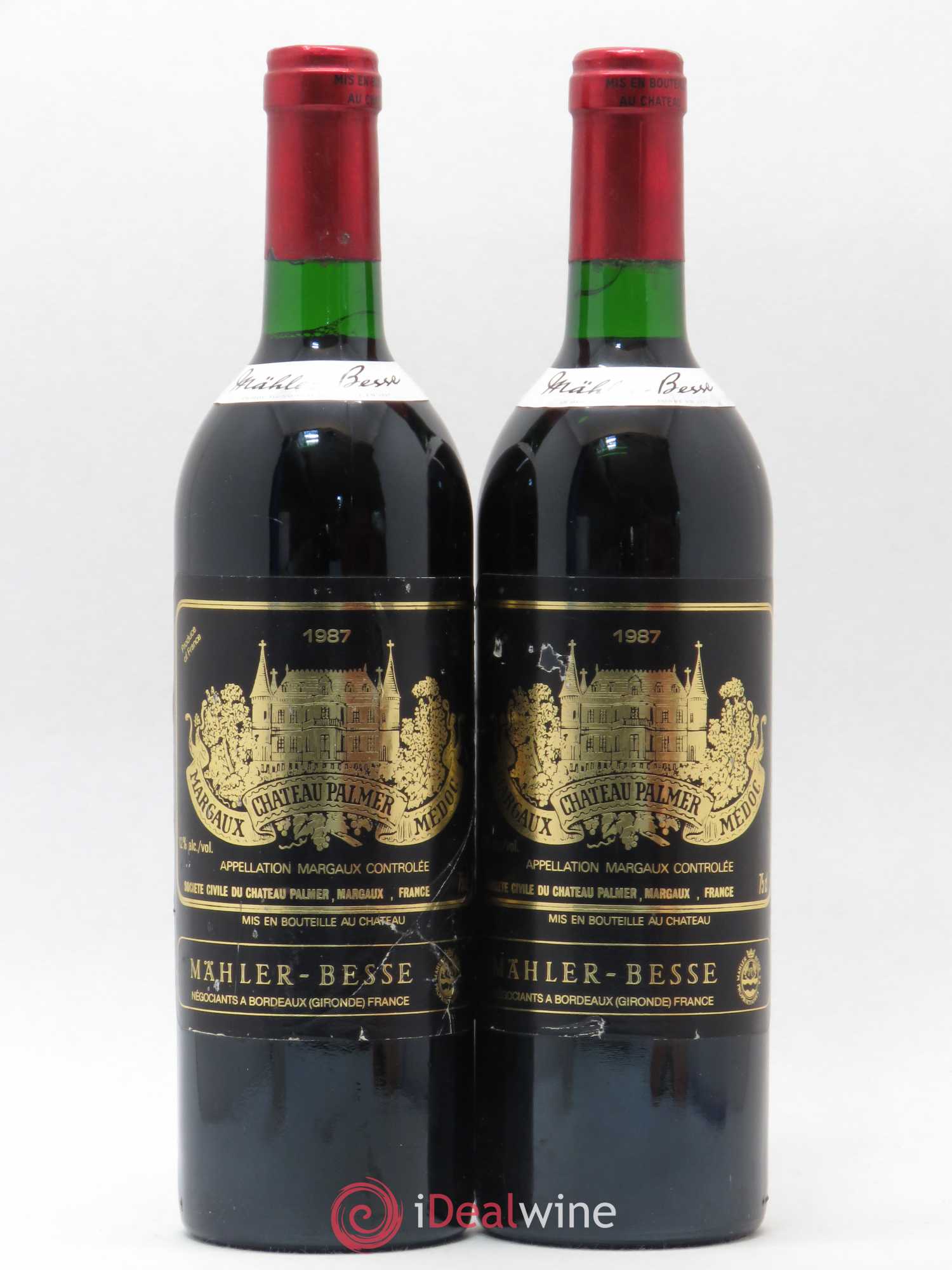 Château Palmer 3ème Grand Cru Classé 1987 - Lot de 2 bouteilles - 0