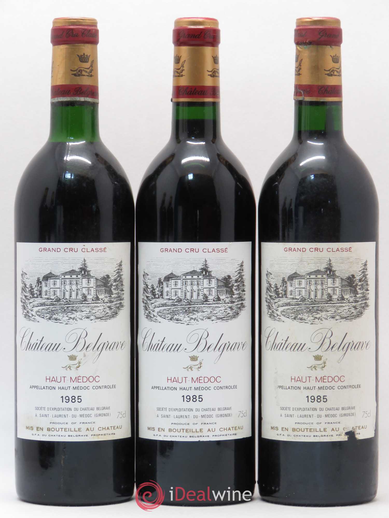 Château Belgrave 5ème Grand Cru Classé 1985 - Lot de 6 bouteilles - 1